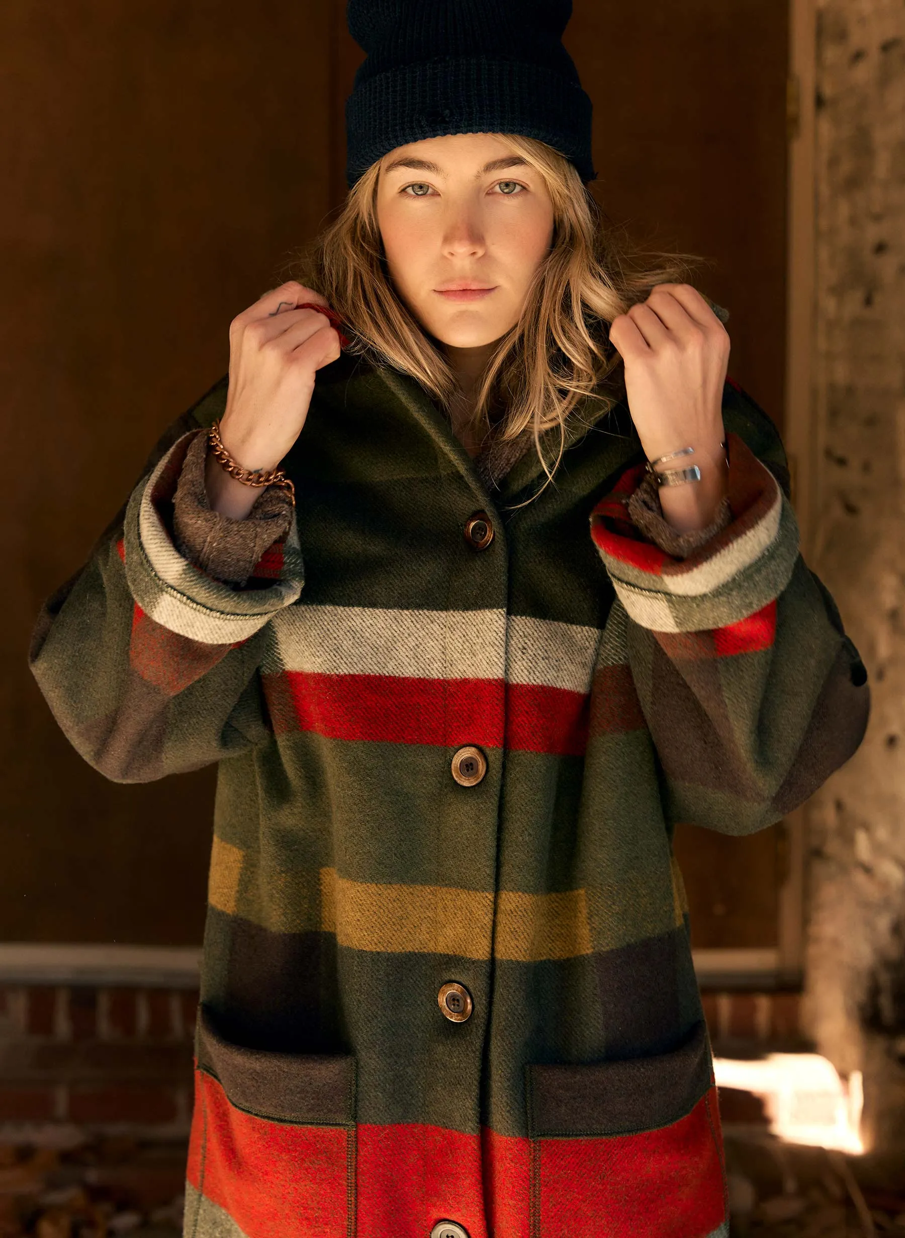 i+w x american woolen blanket coat sold by Imogene + Willie
