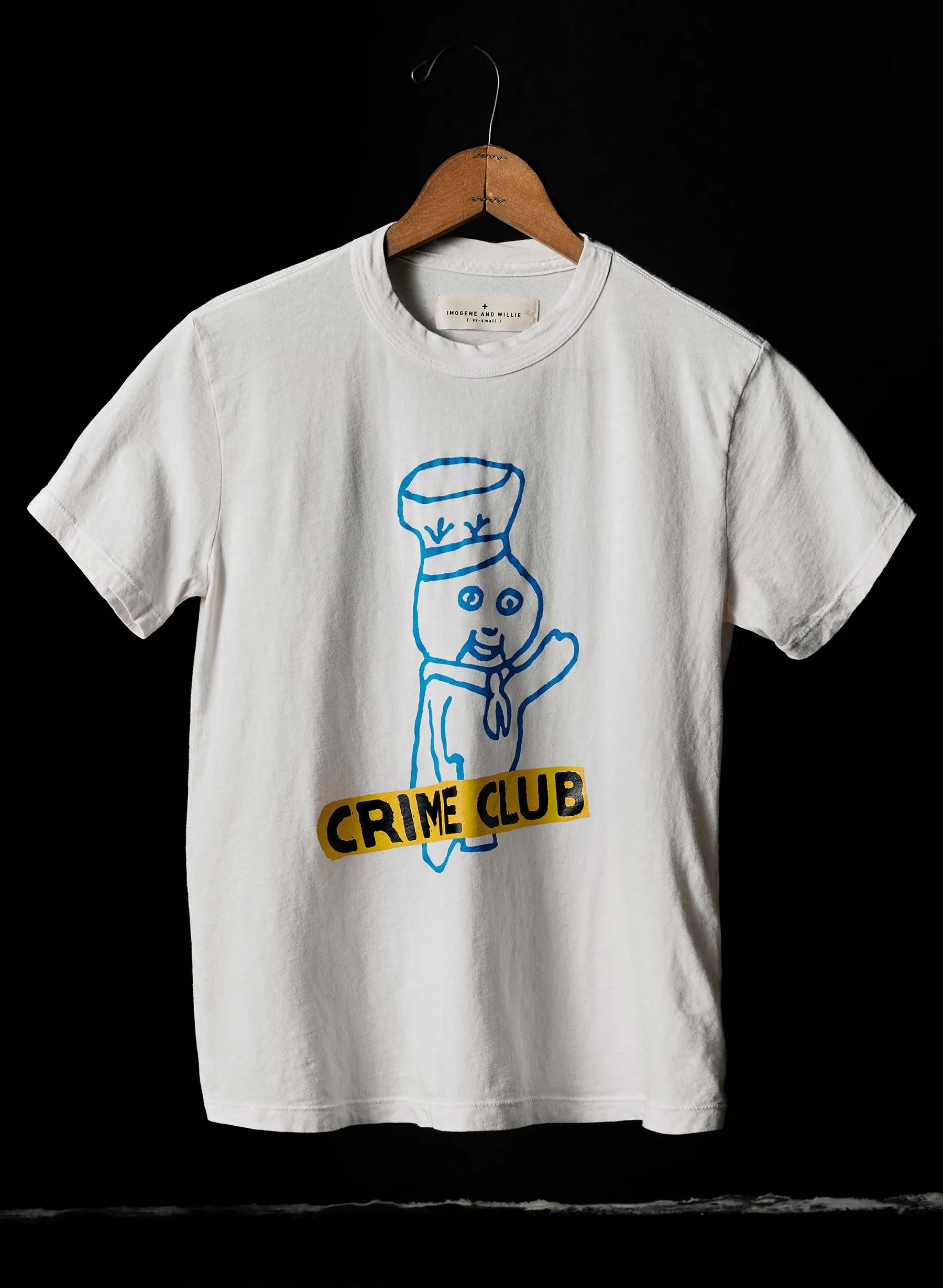 the "crime club" tee sold by Imogene + Willie