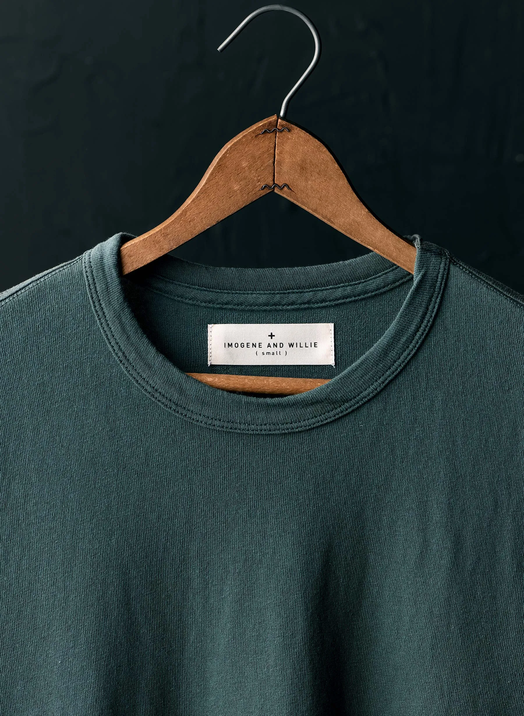 spruce knit midweight crew sold by Imogene + Willie product image thumbnail 3