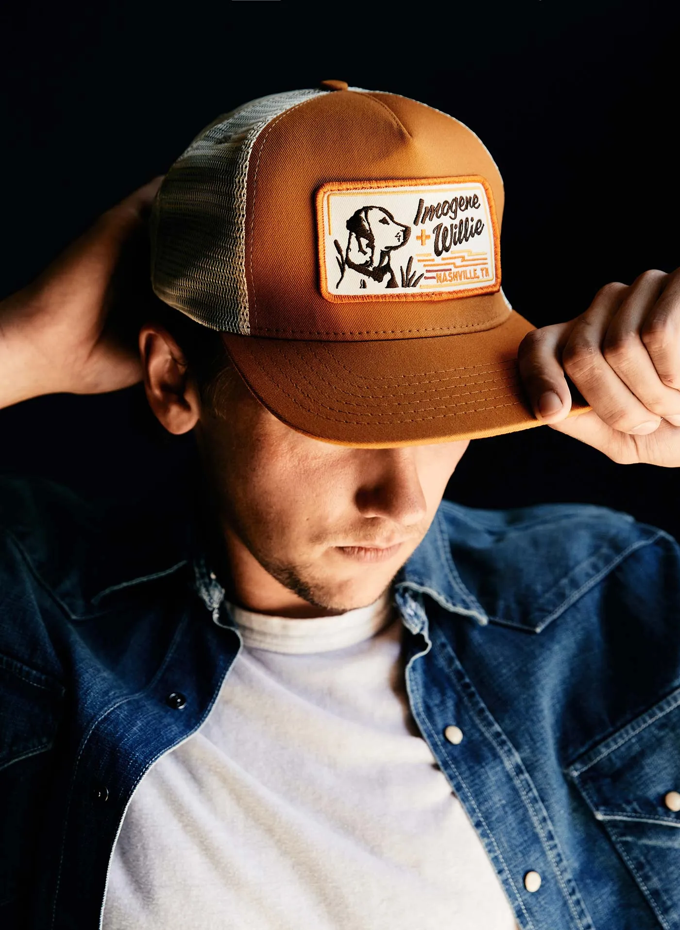 the "bird dog" trucker in gold sold by Imogene + Willie product image thumbnail 5