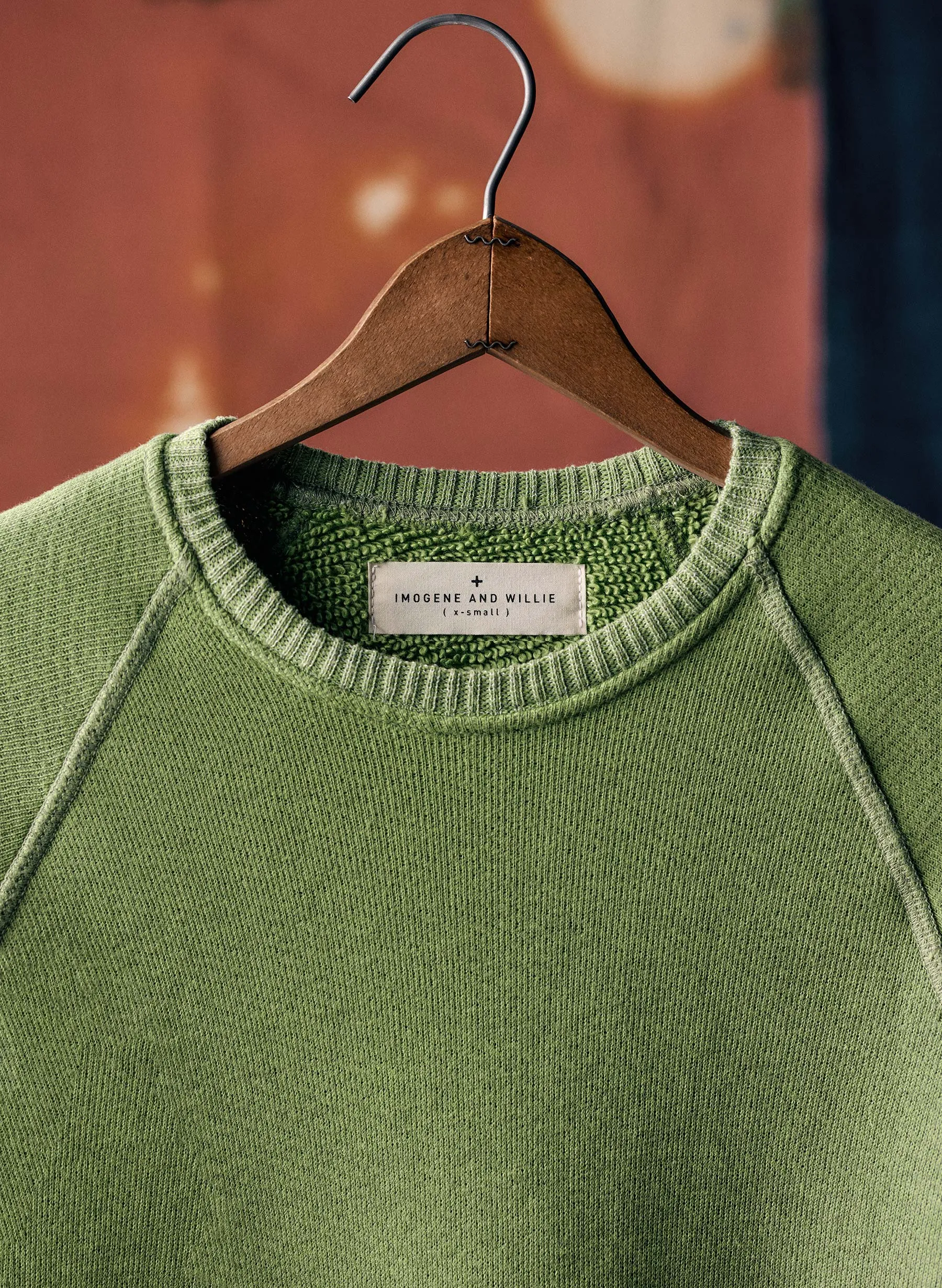 lana raglan sweatshirt in sage sold by Imogene + Willie product image thumbnail 2