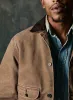quilt lined canvas chore coat in brown sold by Imogene + Willie