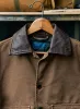 quilt lined canvas chore coat in brown sold by Imogene + Willie