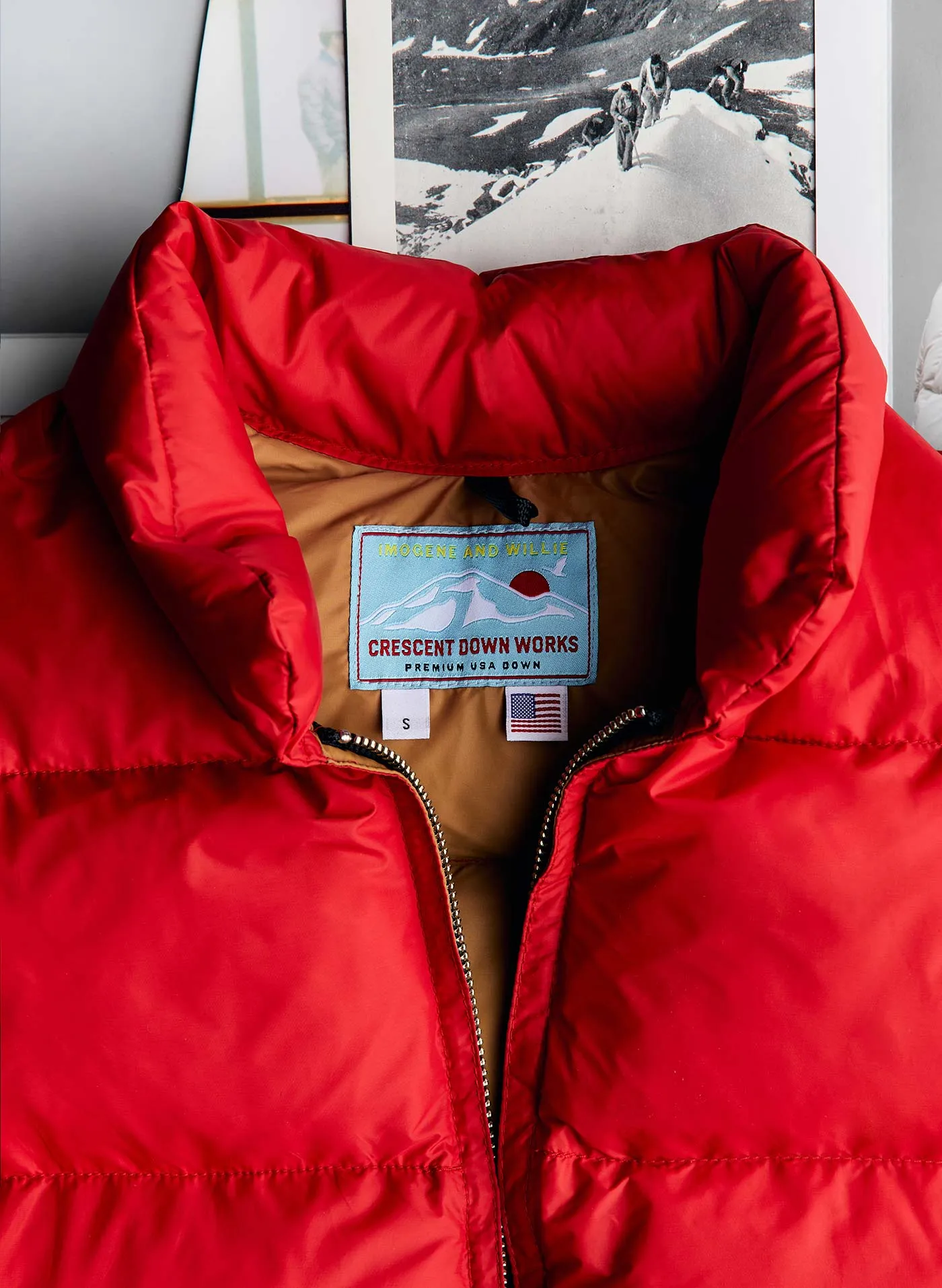 i+w x crescent down works northwest vest sold by Imogene + Willie product image thumbnail 2