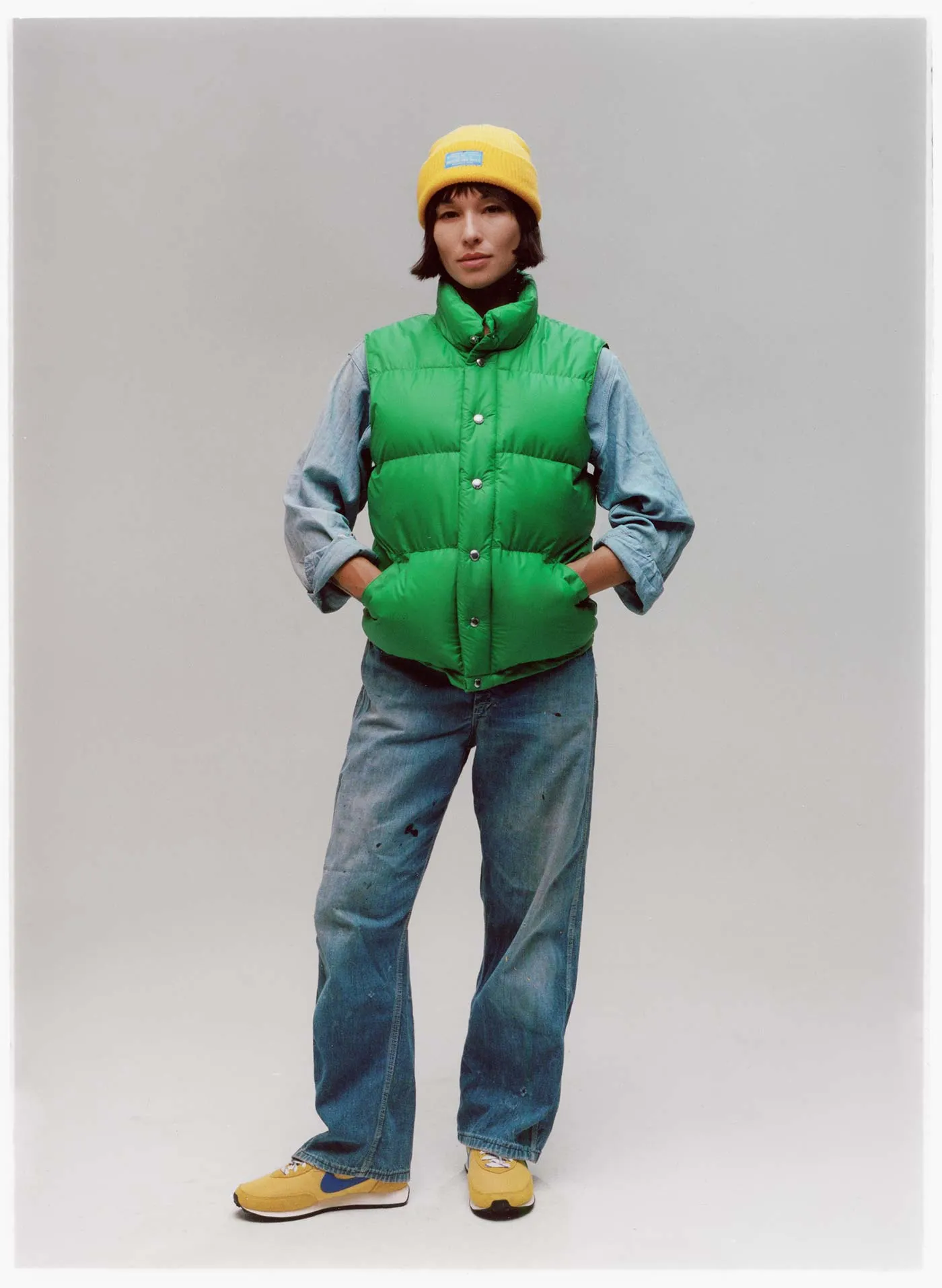 i+w x crescent down works classic vest sold by Imogene + Willie product image thumbnail 2