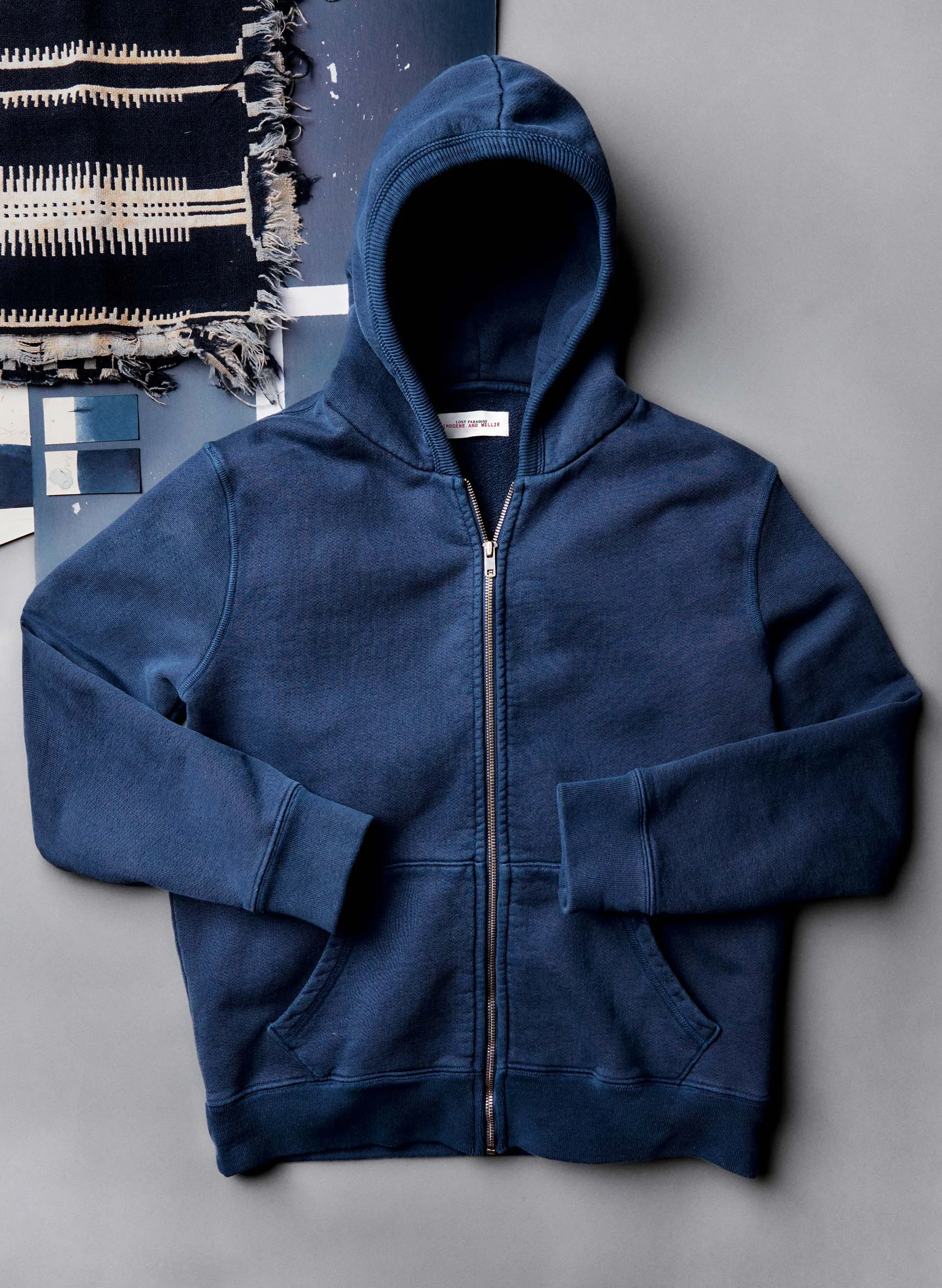 the standard zip sweatshirt in navy sold by Imogene + Willie product image thumbnail 3