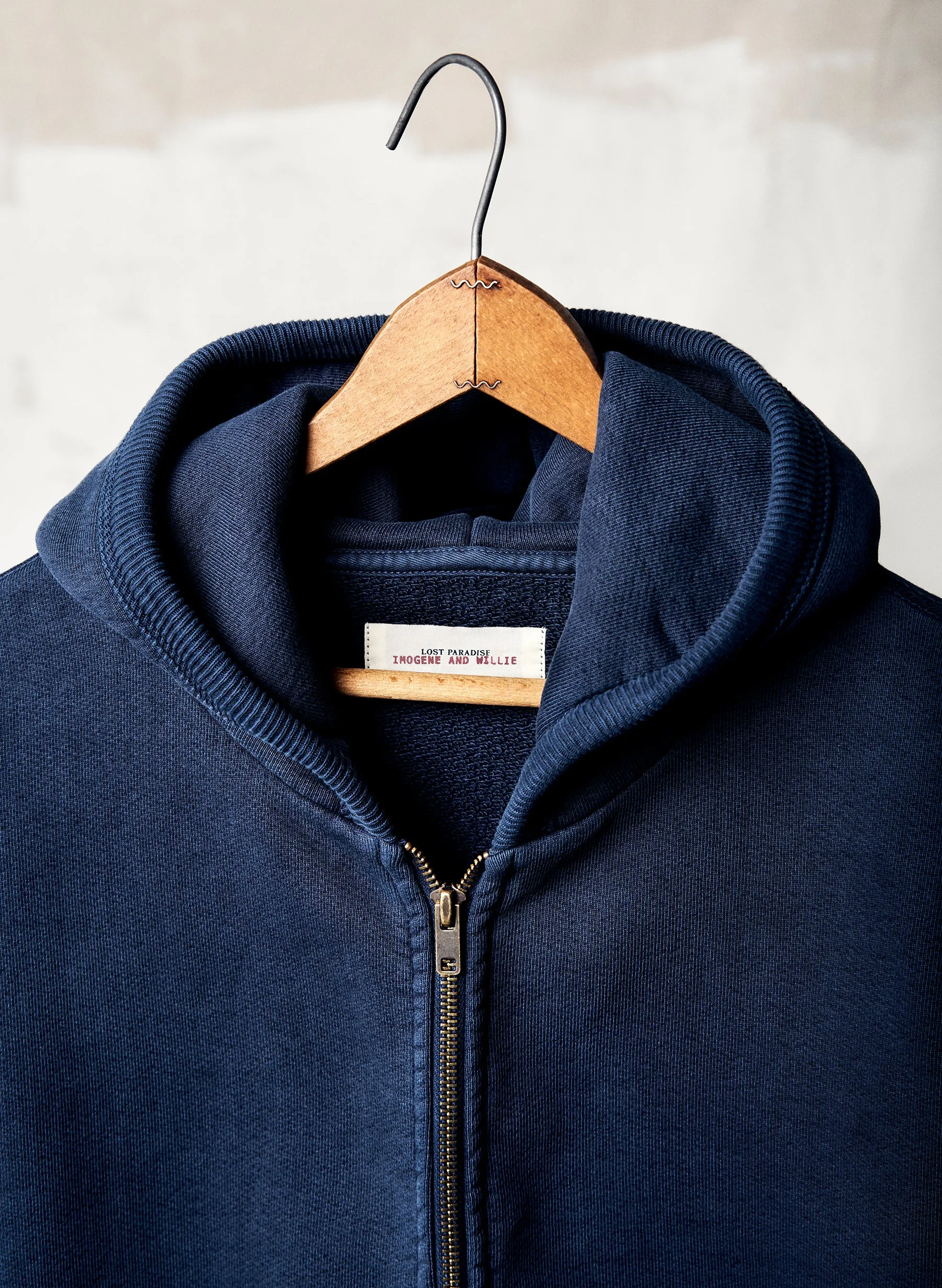 the standard zip sweatshirt in navy sold by Imogene + Willie product image thumbnail 2