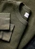 the long sleeve thermal crew in olive sold by Imogene + Willie