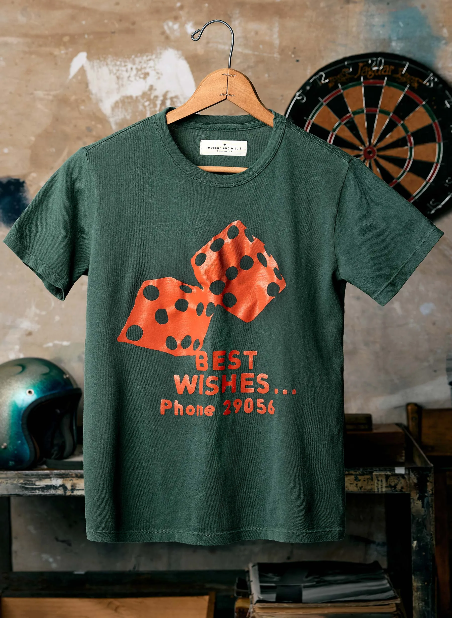 the "best wishes" tee sold by Imogene + Willie