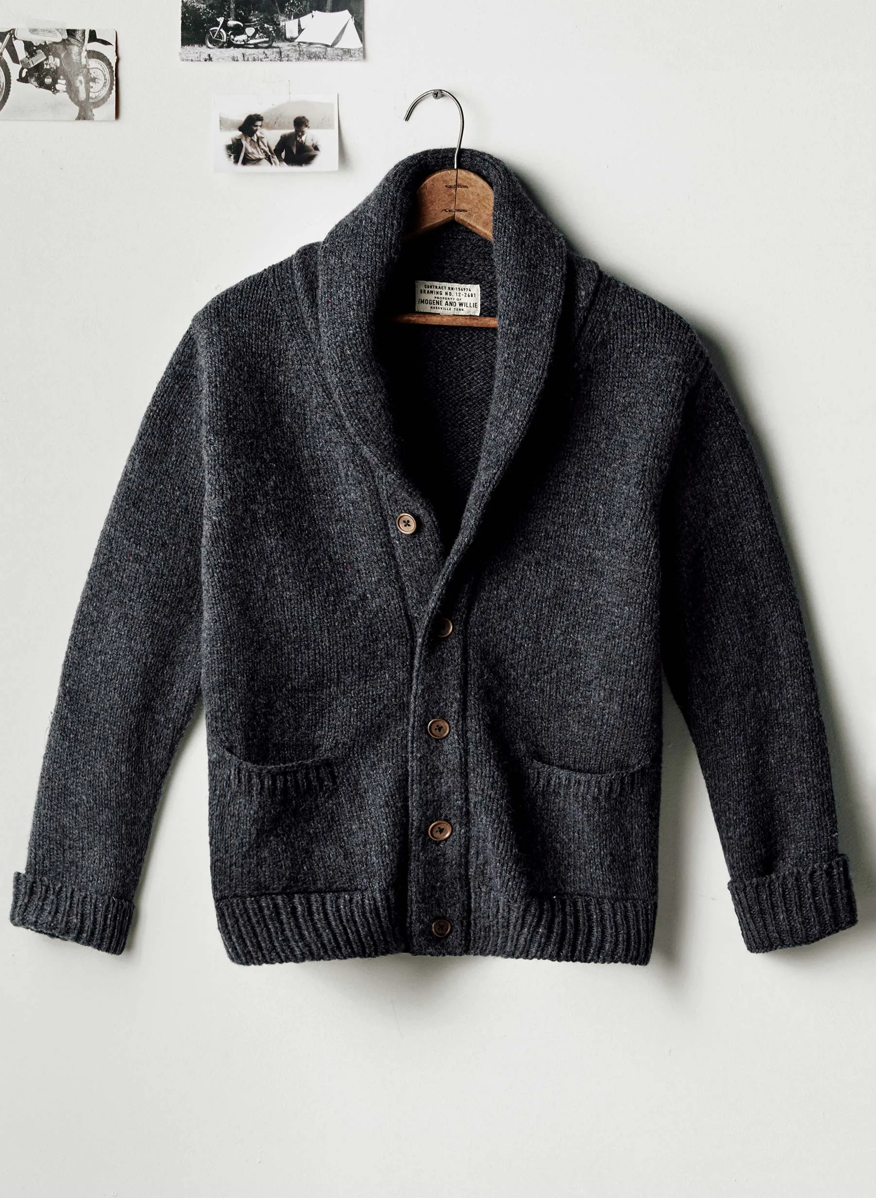 the beckett cardigan in charcoal sold by Imogene + Willie product image thumbnail 2