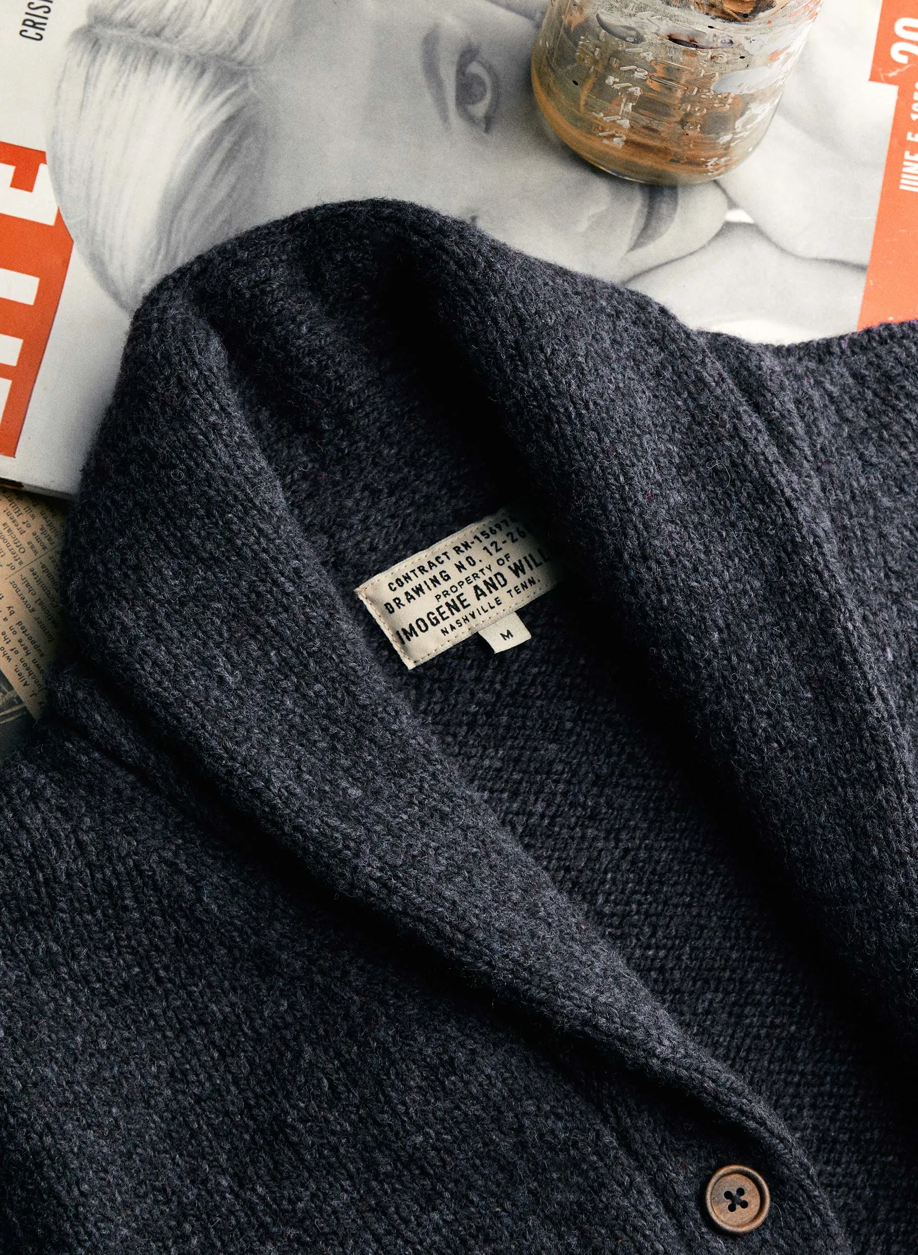 the beckett cardigan in charcoal sold by Imogene + Willie product image thumbnail 5