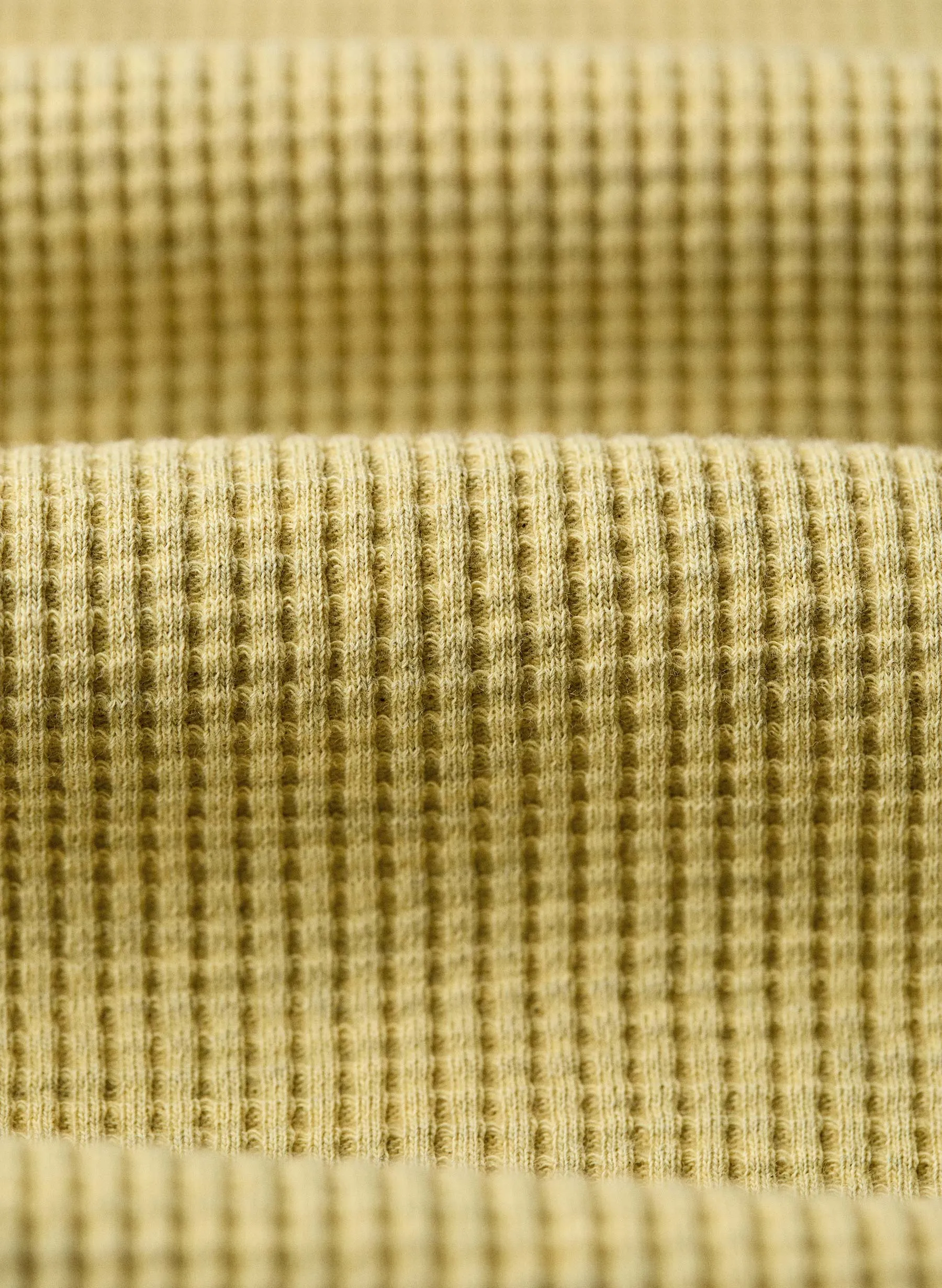 the waffle thermal crew in faded yellow sold by Imogene + Willie product image thumbnail 5