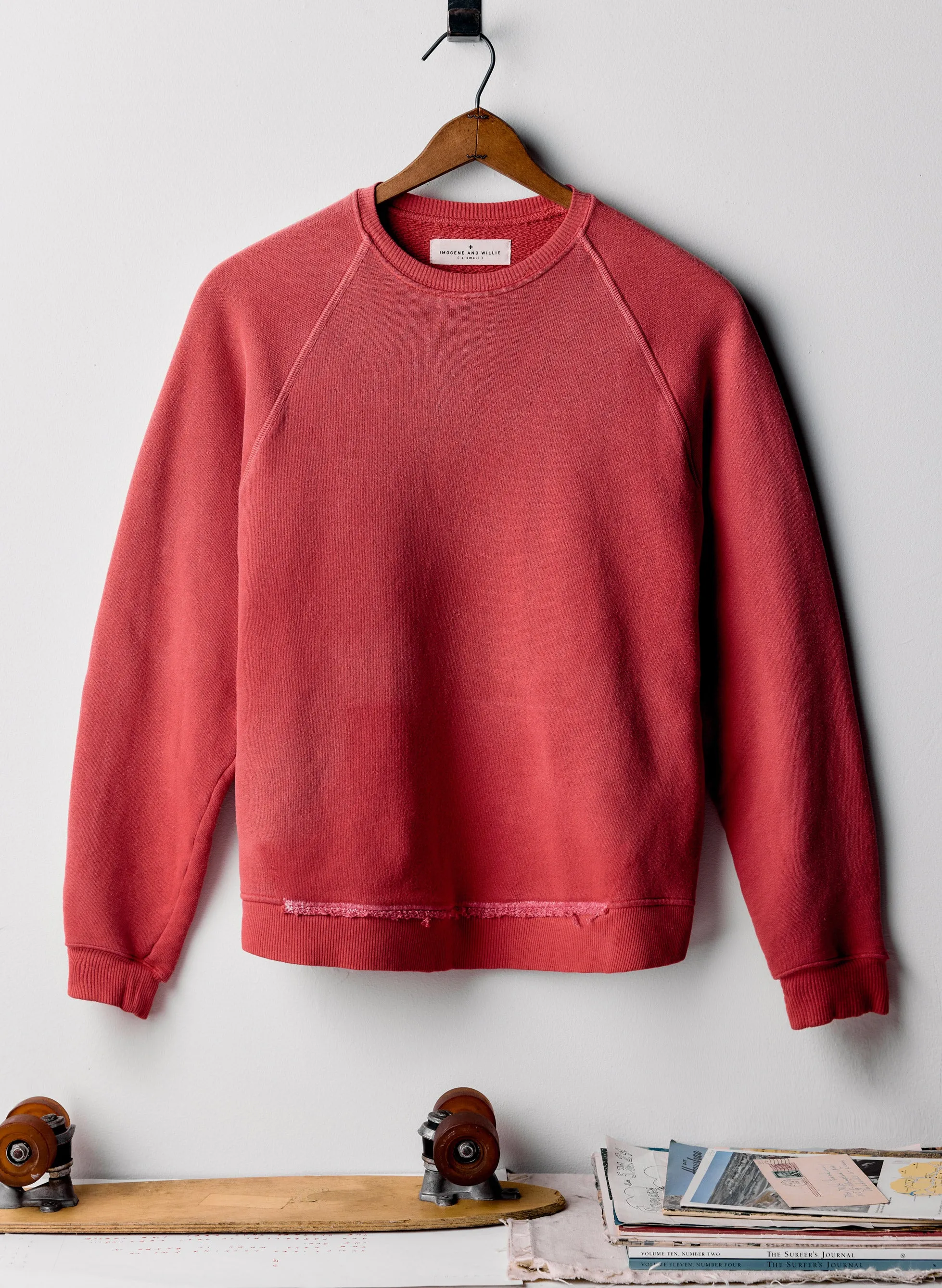 the old school crew in faded red sold by Imogene + Willie product image thumbnail 2
