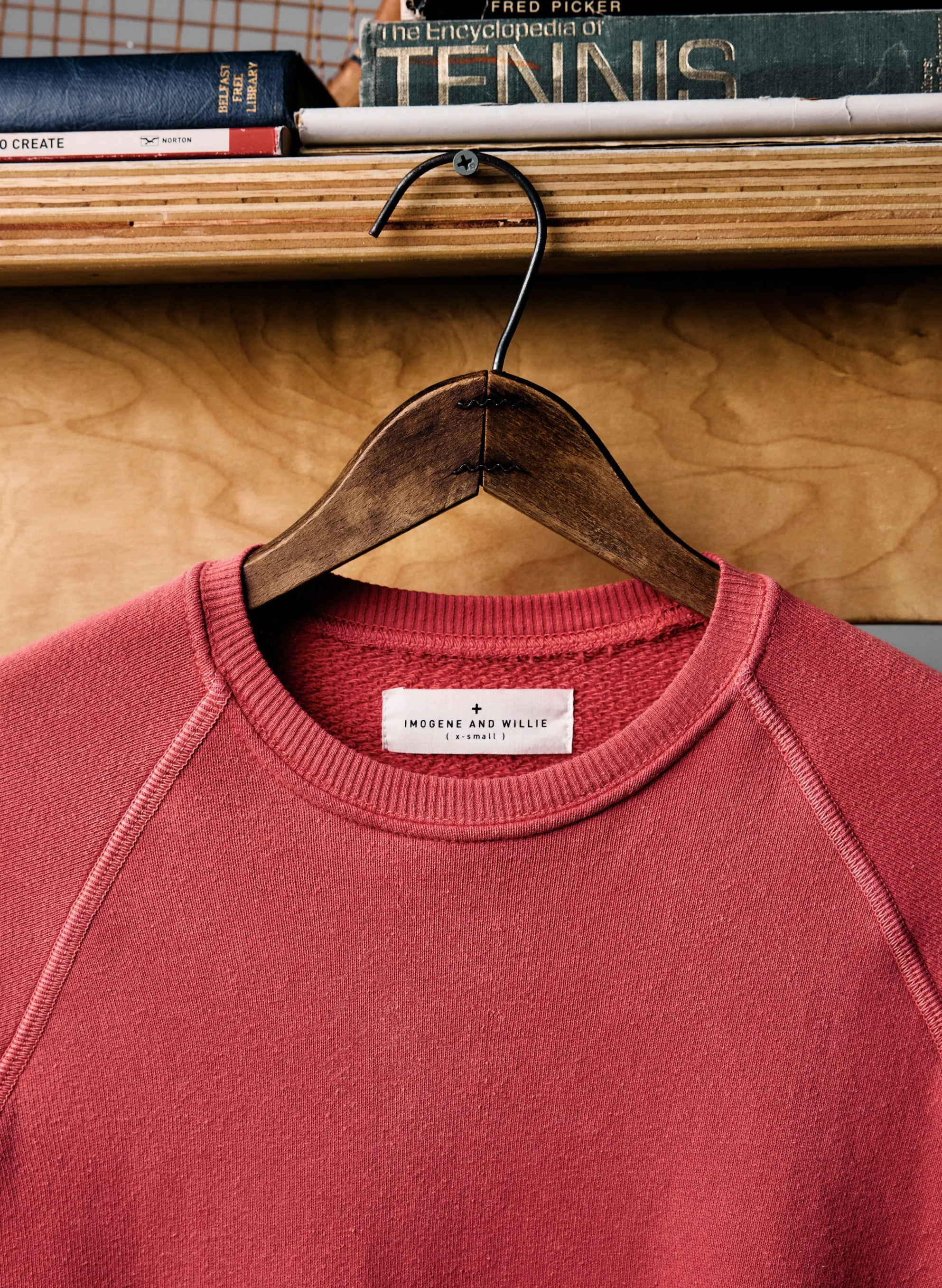 the old school crew in faded red sold by Imogene + Willie product image thumbnail 3