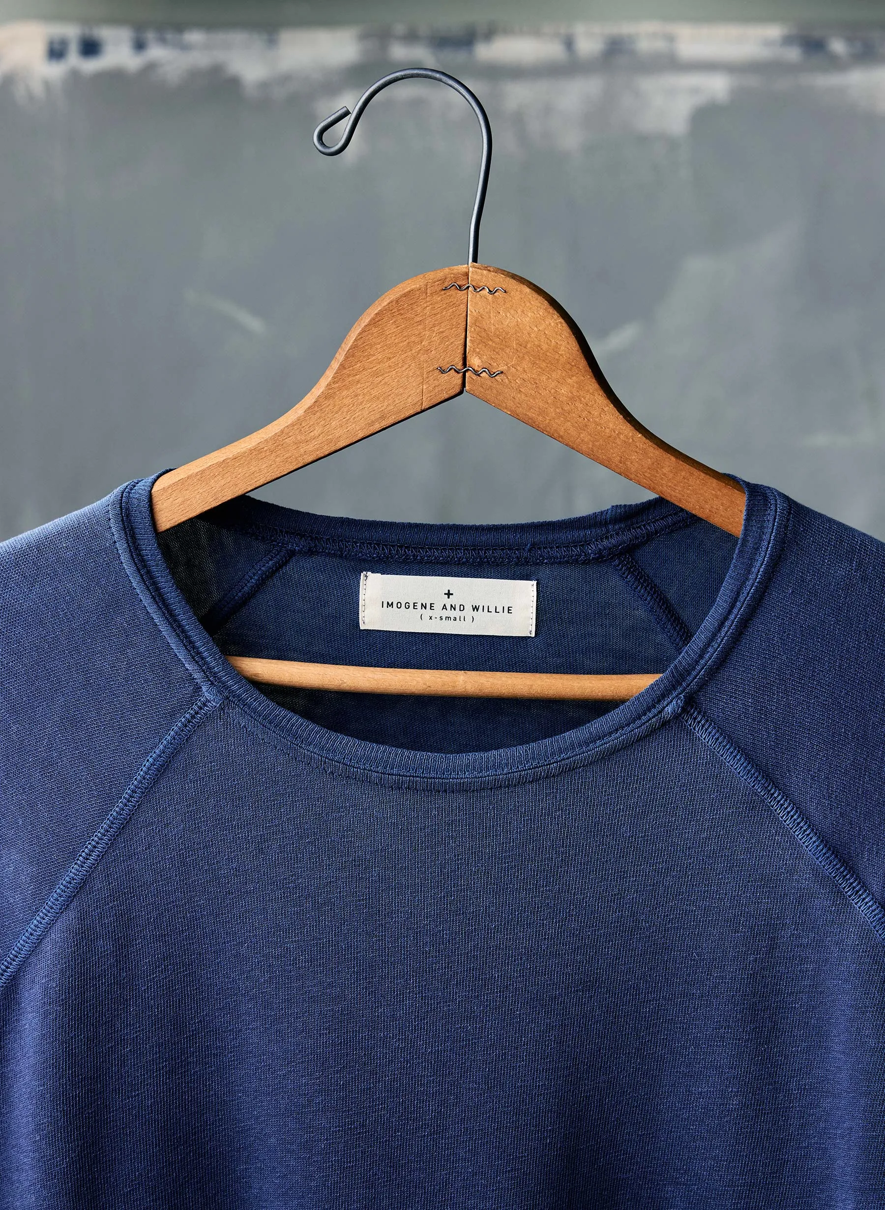 long sleeve raglan in faded navy sold by Imogene + Willie product image thumbnail 2
