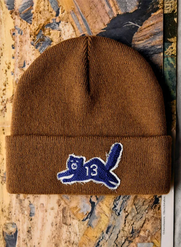 chainstitch "lucky 13" watch cap sold by Imogene + Willie