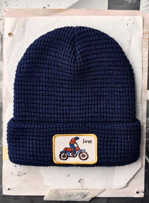 knit "happy trails" watch cap made by Imogene + Willie