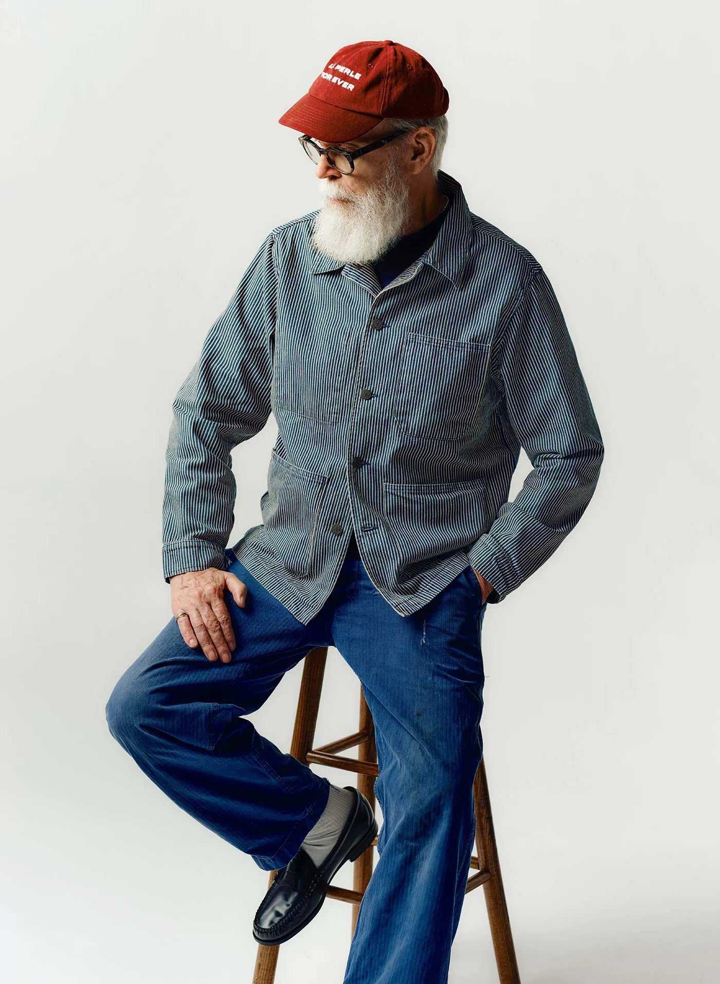 the utility coat in hickory stripe sold by Imogene + Willie product image thumbnail 2