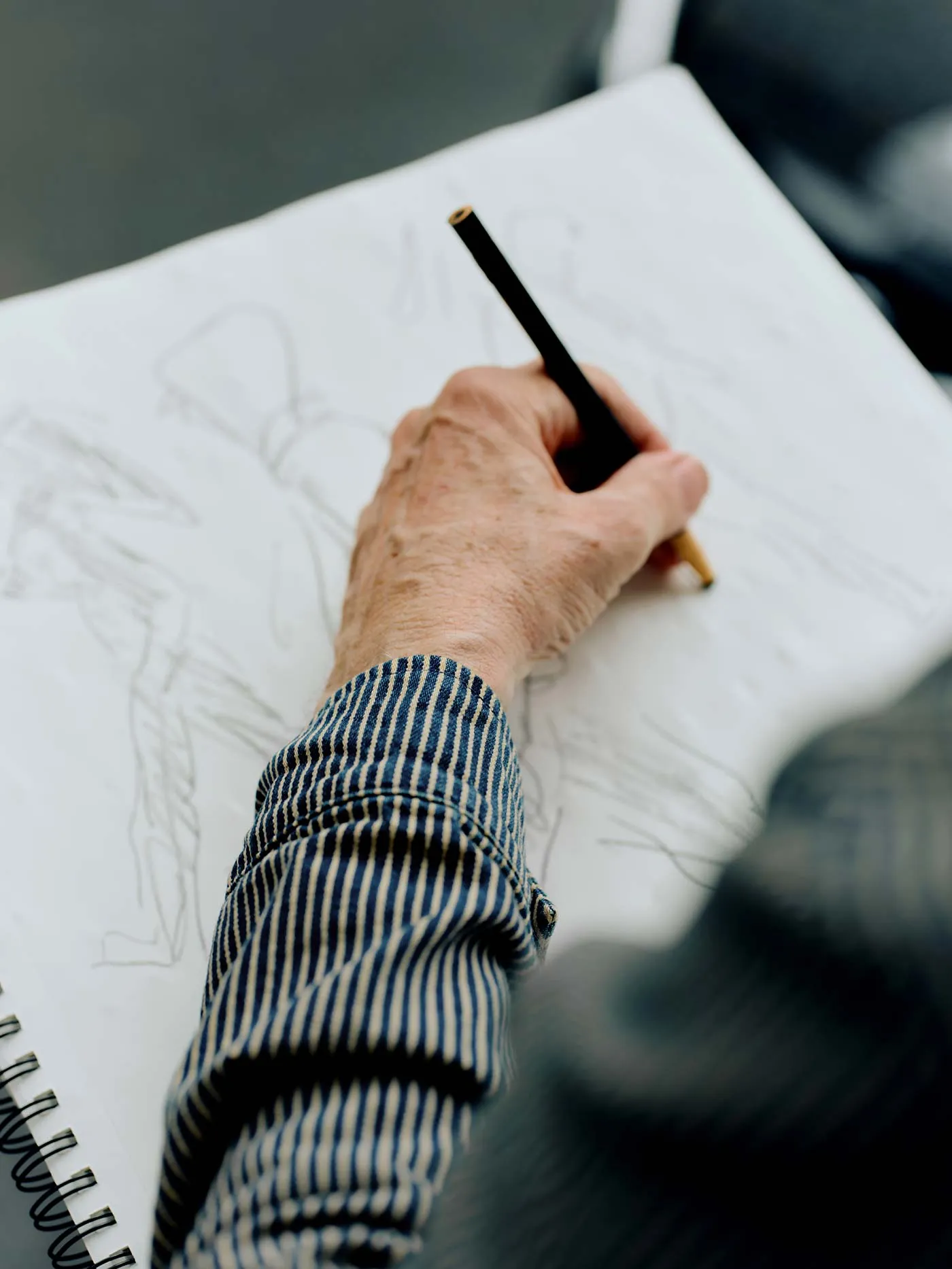 the utility coat in hickory stripe sold by Imogene + Willie product image thumbnail 4