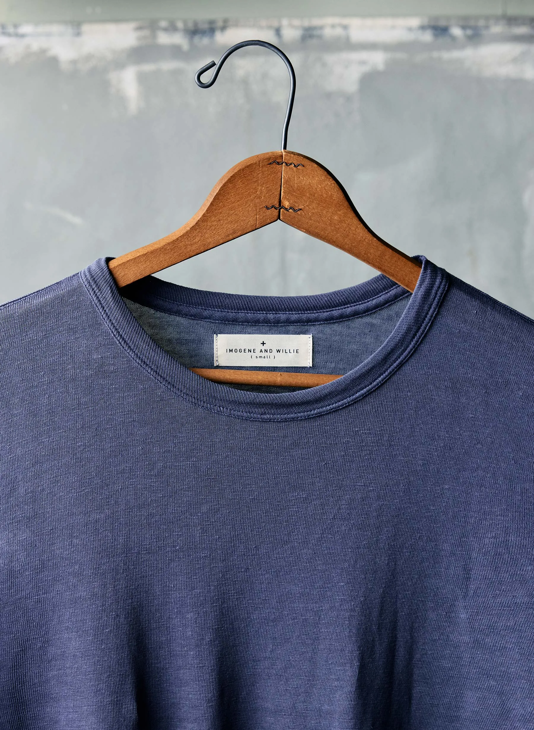 long sleeve faded steel crew sold by Imogene + Willie product image thumbnail 2