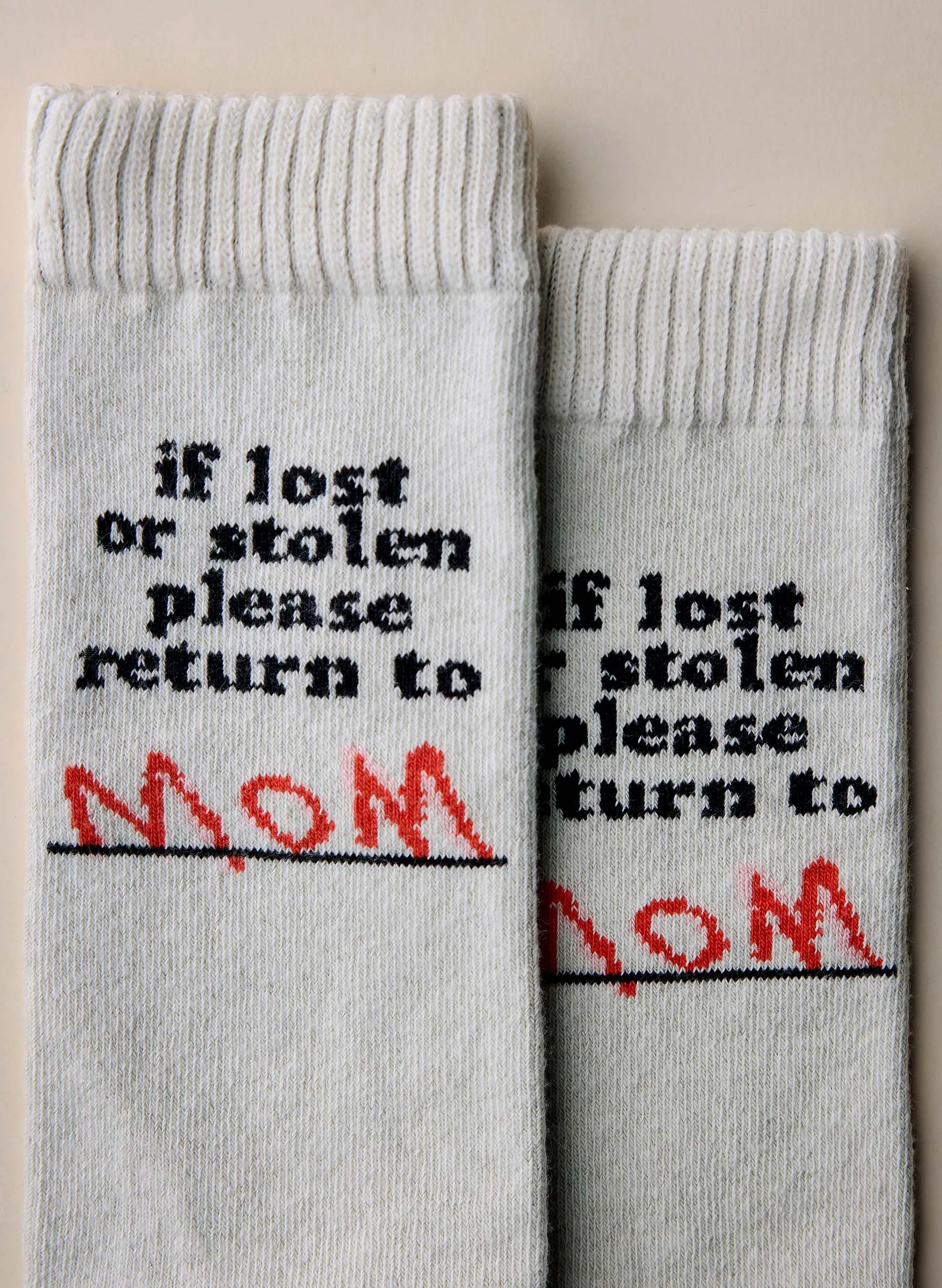 the "please return" sock sold by Imogene + Willie product image thumbnail 3