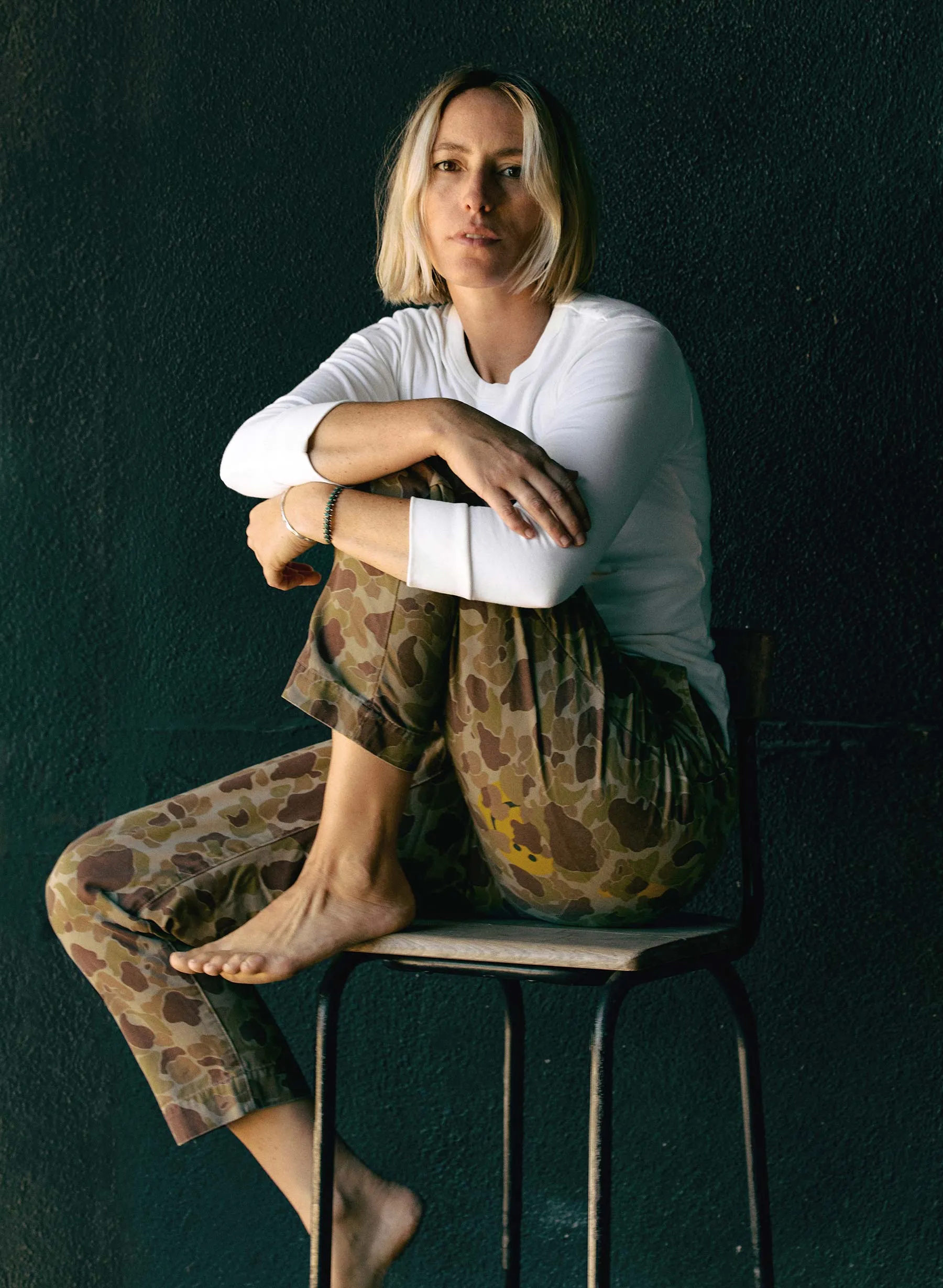 double knit thermal crew in ivory sold by Imogene + Willie product image thumbnail 5