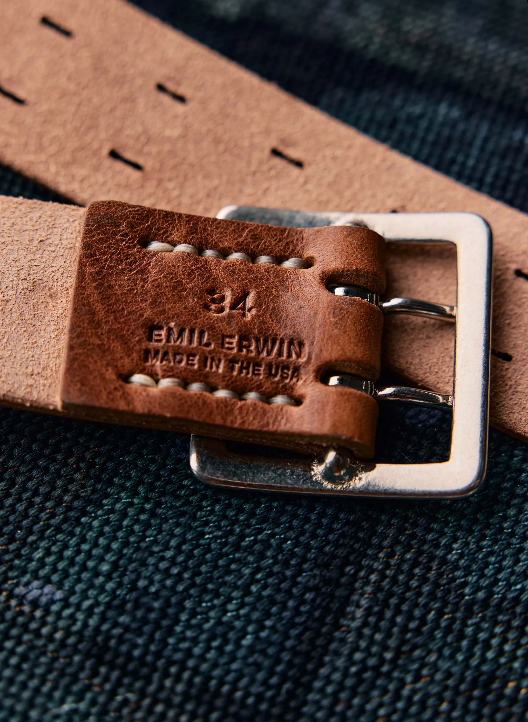i+w x Emil Erwin two prong horween belt sold by Imogene + Willie product image thumbnail 5