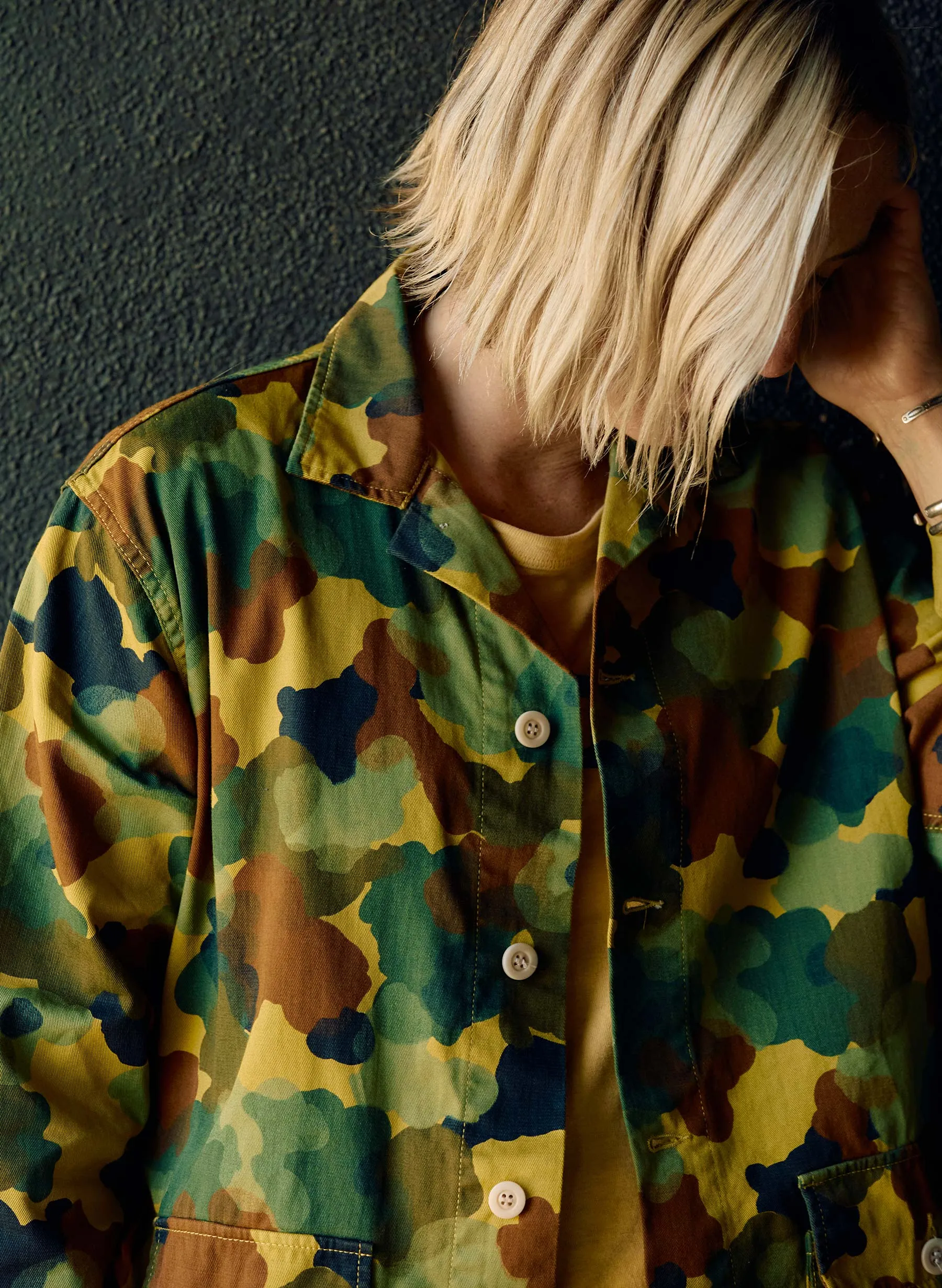 the goodall jacket in painted camo sold by Imogene + Willie product image thumbnail 5