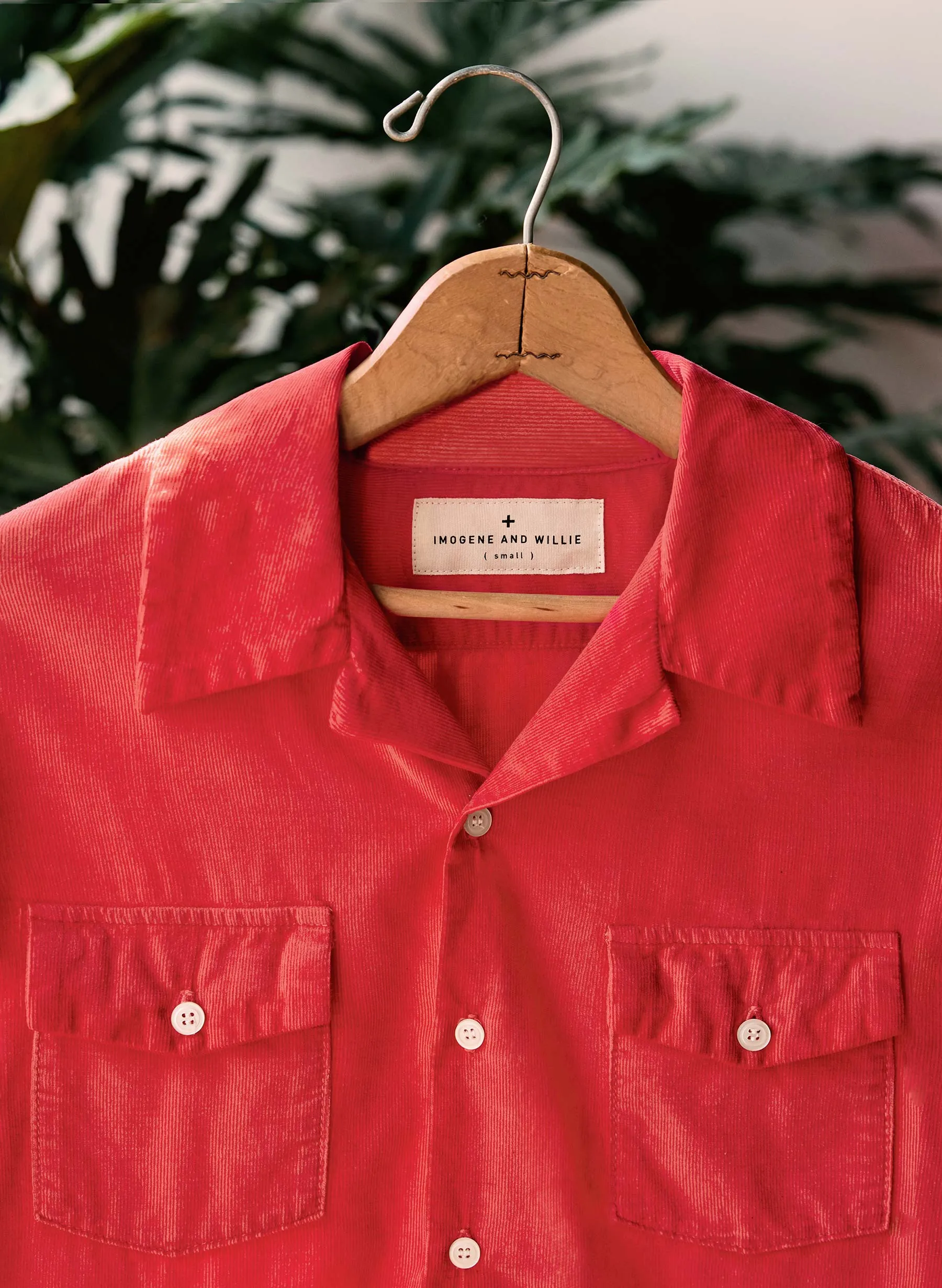the palmer corduroy shirt in poppy sold by Imogene + Willie product image thumbnail 2