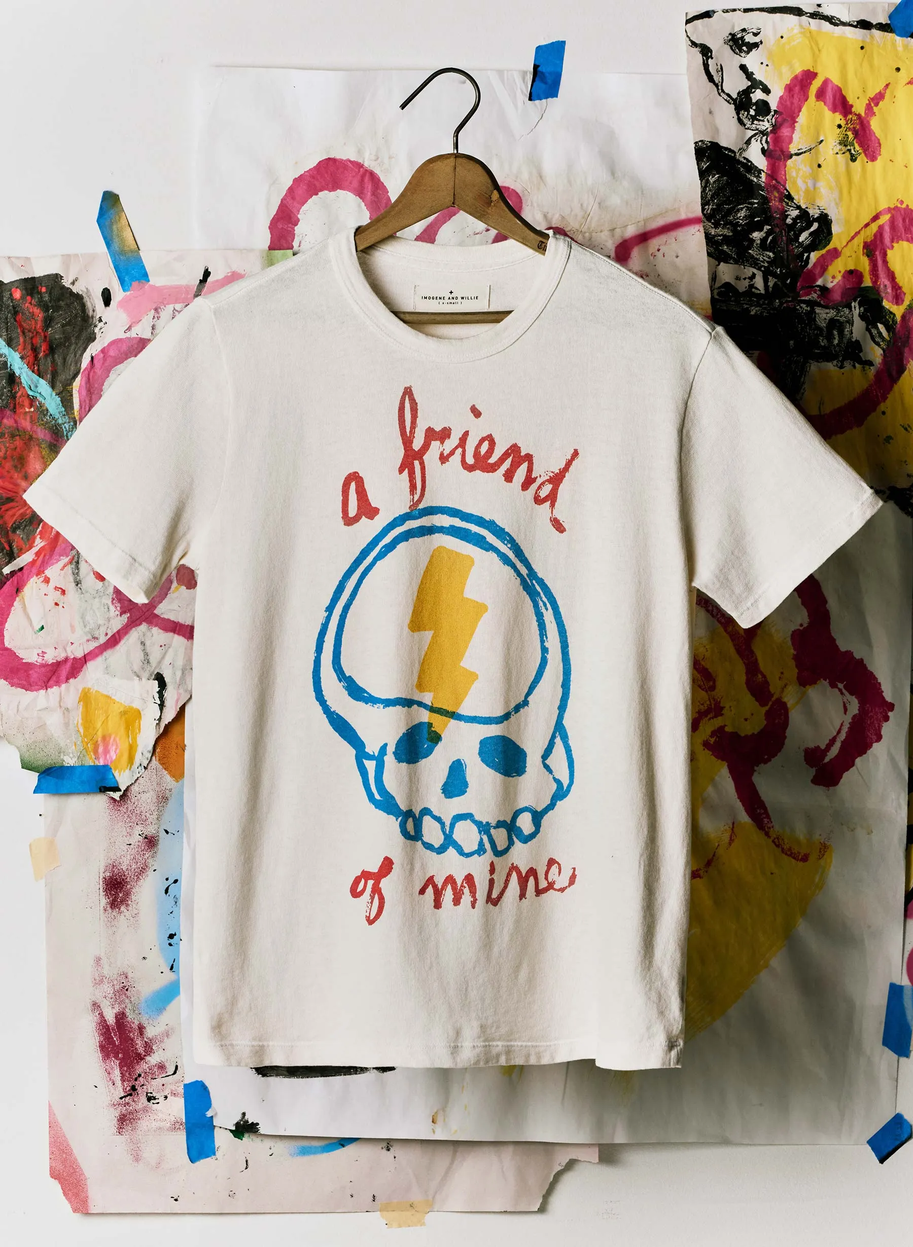 the "friend of mine" tee sold by Imogene + Willie