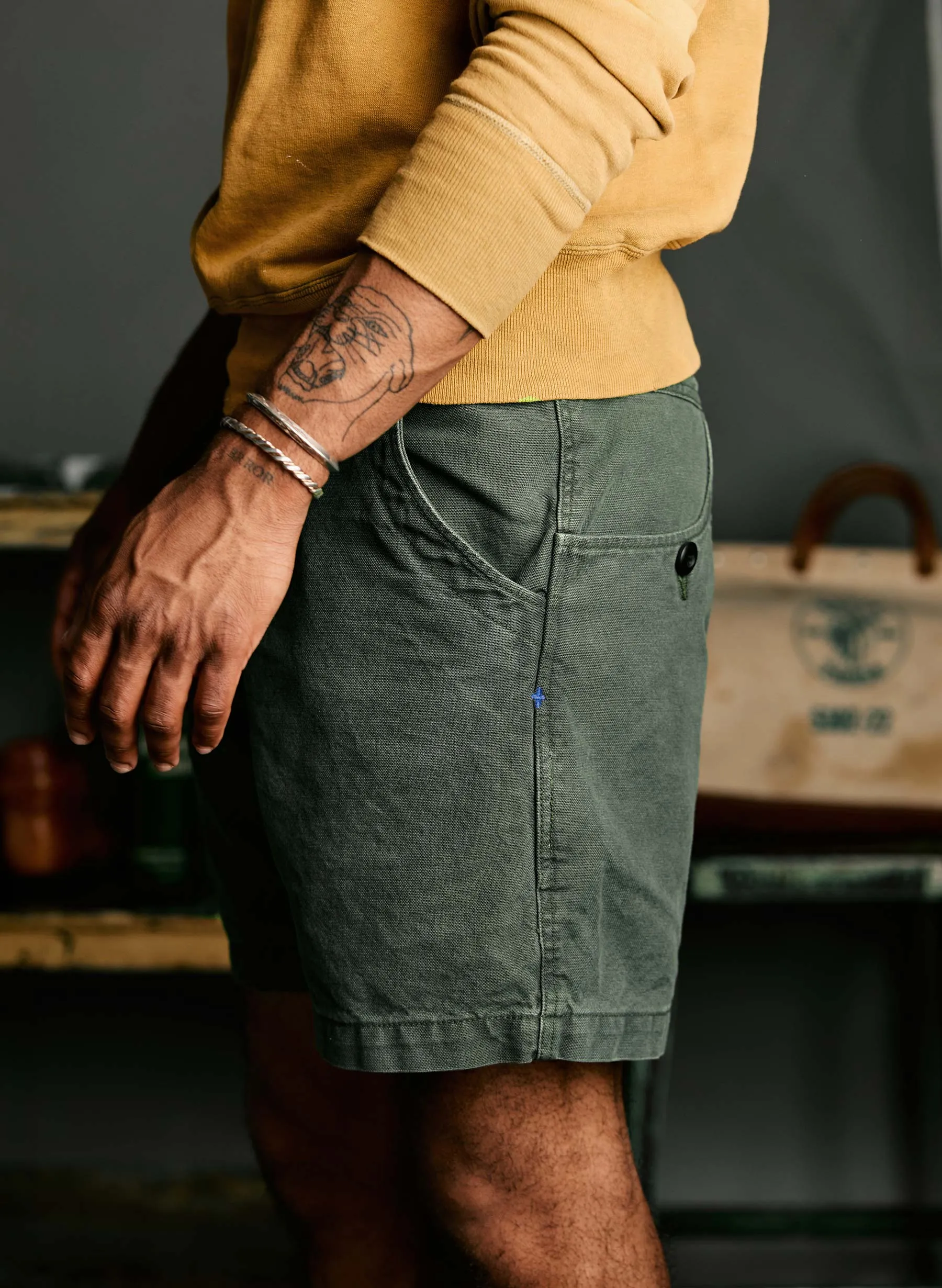 the mountain short in slate green sold by Imogene + Willie product image thumbnail 2