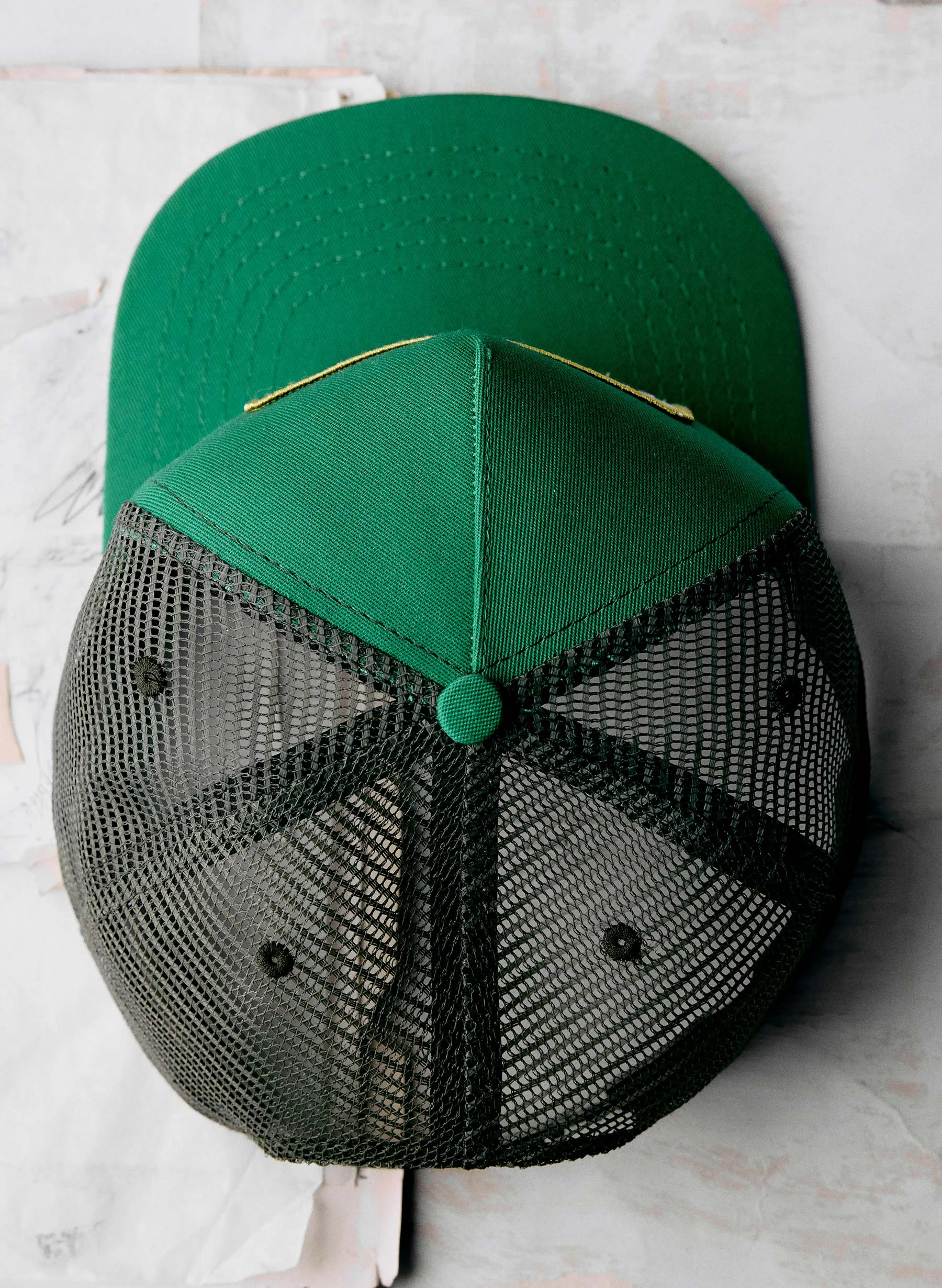 the "service station" trucker in kelly green sold by Imogene + Willie product image thumbnail 5