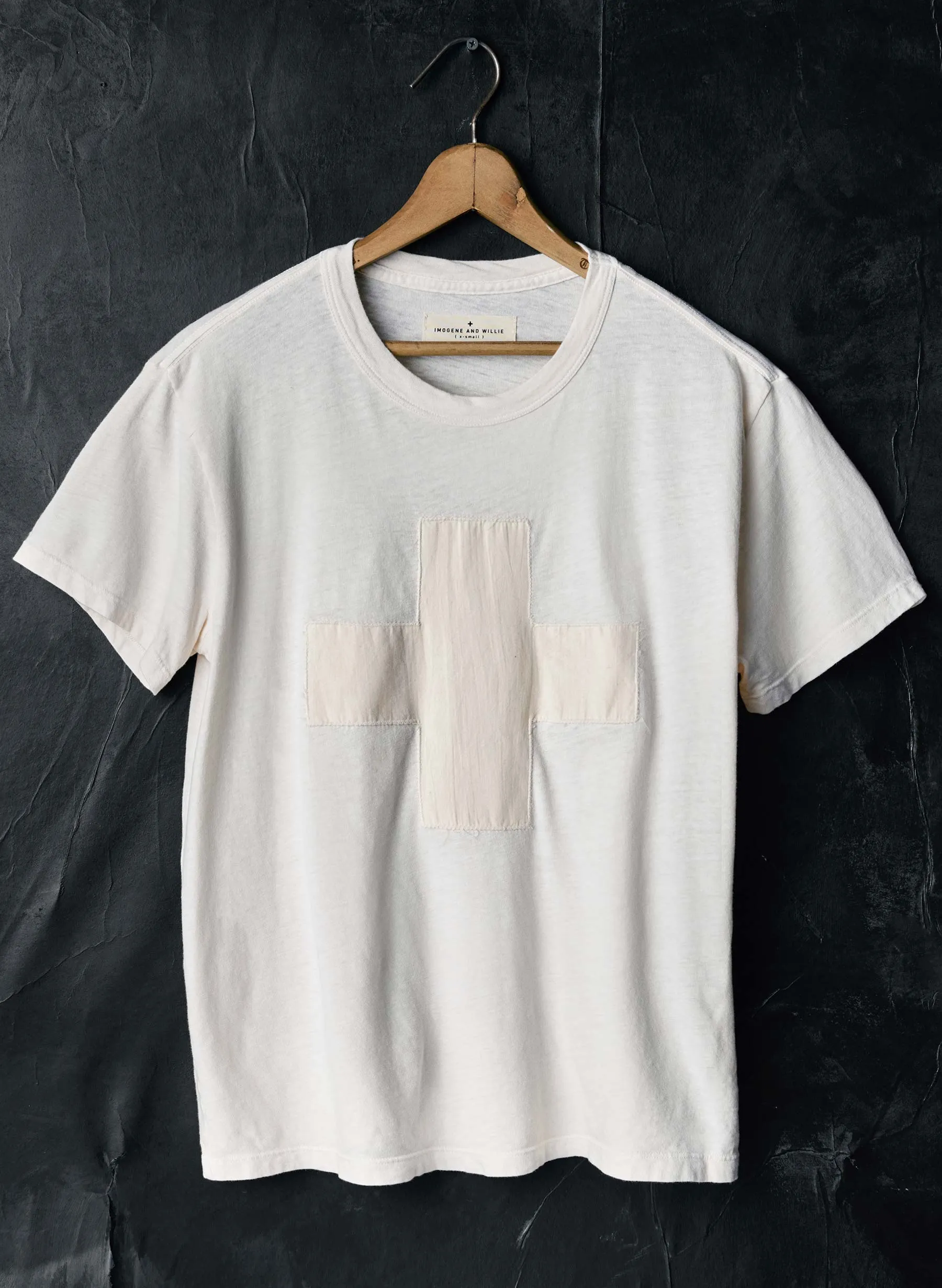 the "plus" tee in vintage white sold by Imogene + Willie