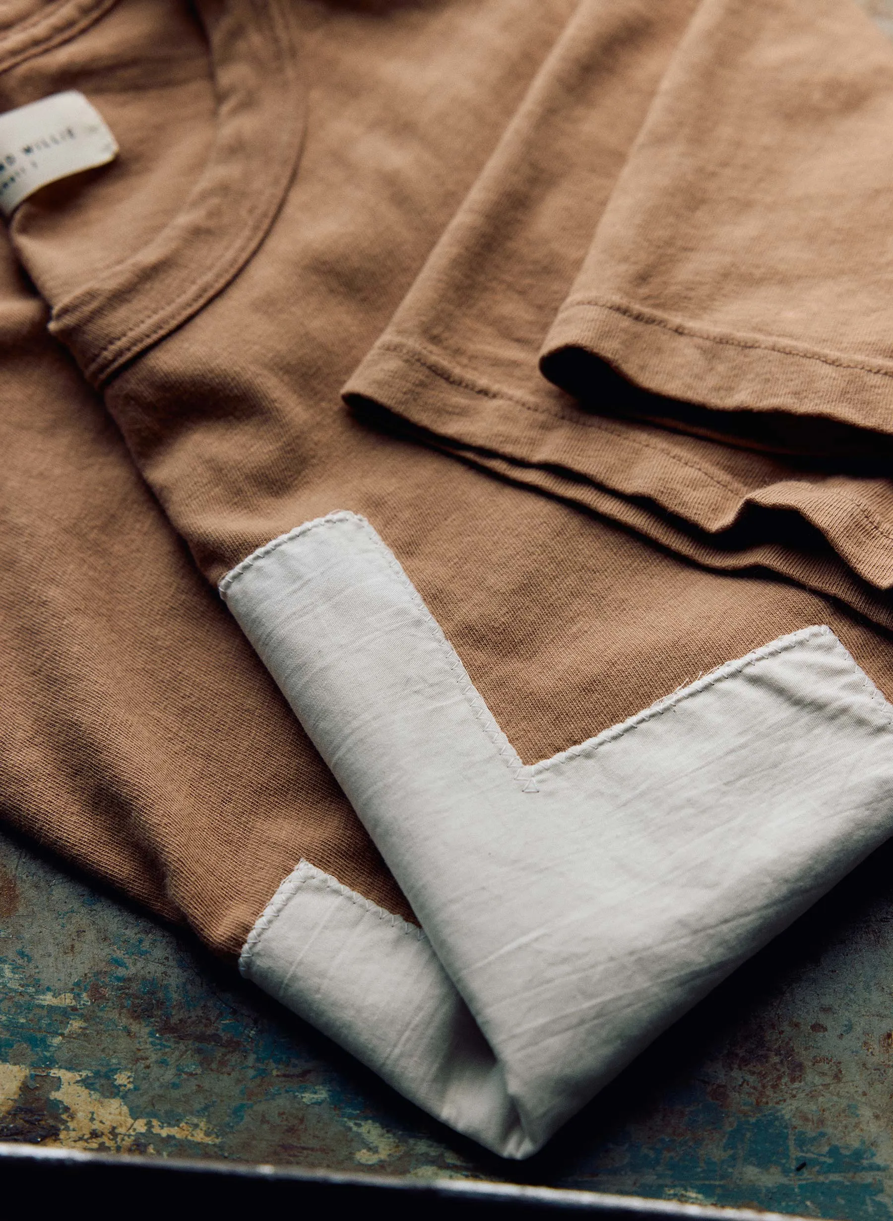 the "plus" tee in fatigue brown sold by Imogene + Willie product image thumbnail 2
