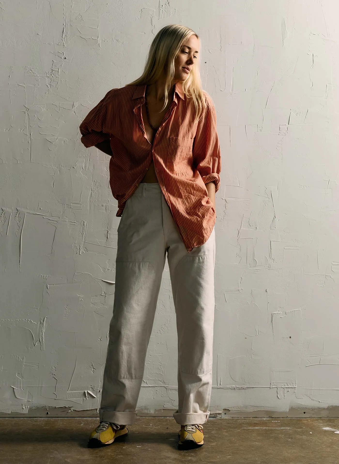 clarke selvage workpant in natural sold by Imogene + Willie product image thumbnail 5