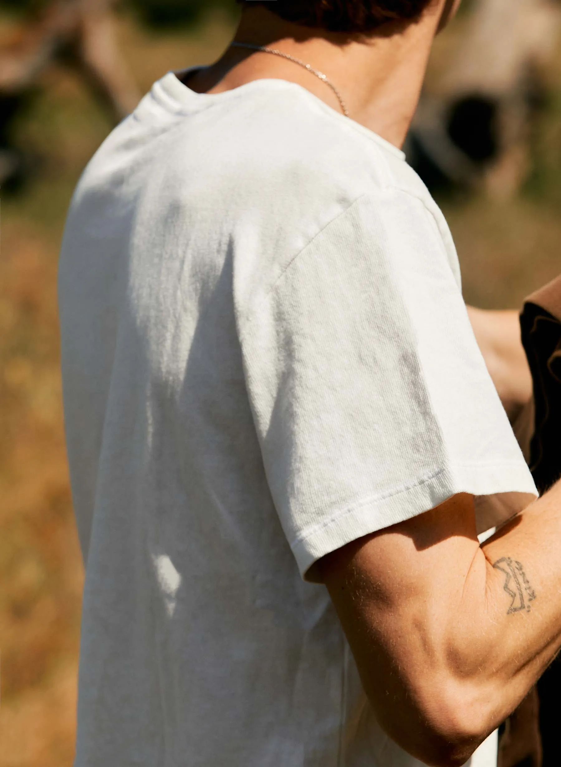 novel knit white crew sold by Imogene + Willie product image thumbnail 4