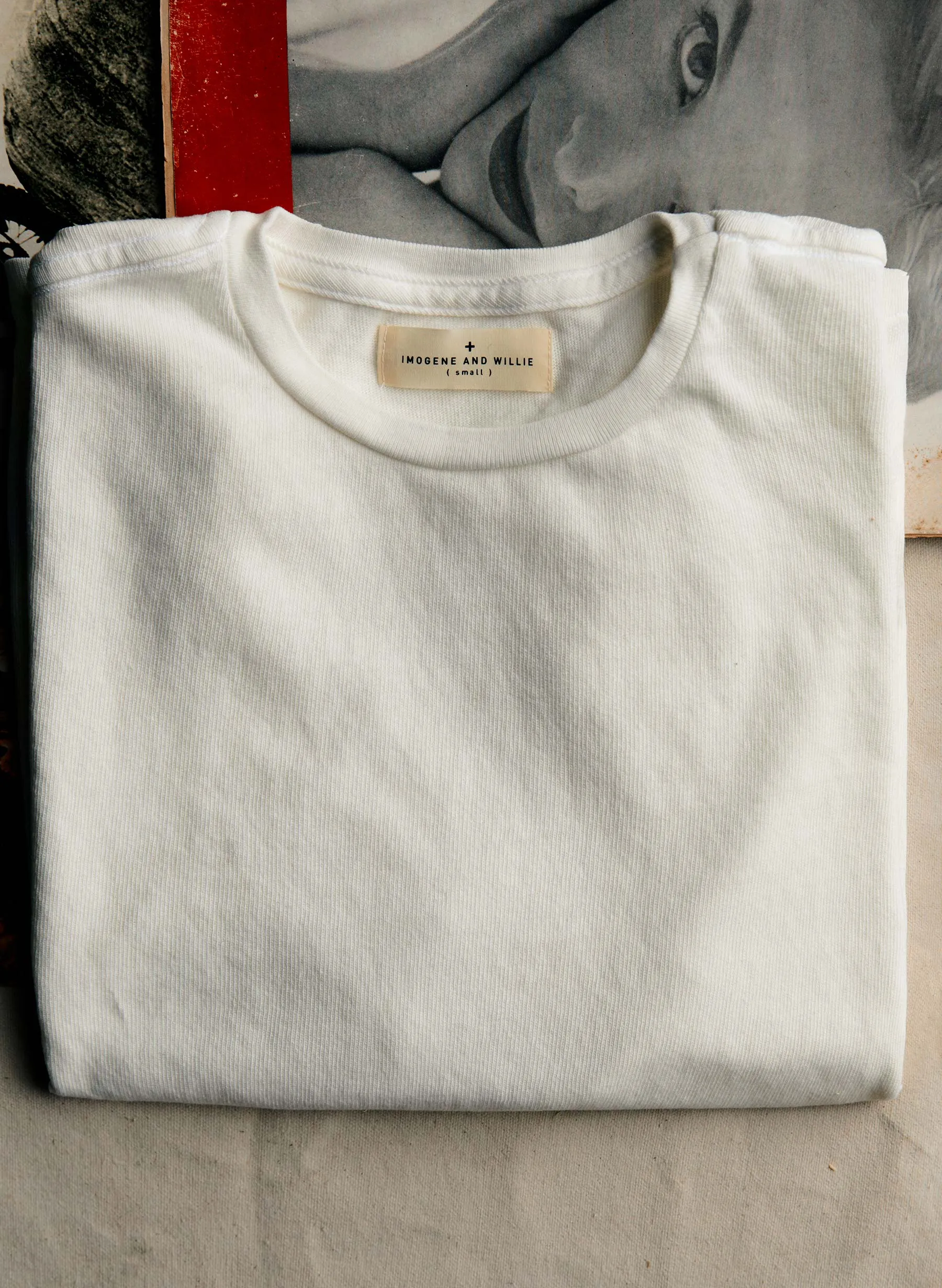 novel knit white crew sold by Imogene + Willie product image thumbnail 3