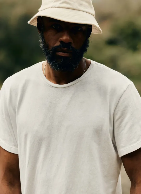 novel knit white crew sold by Imogene + Willie