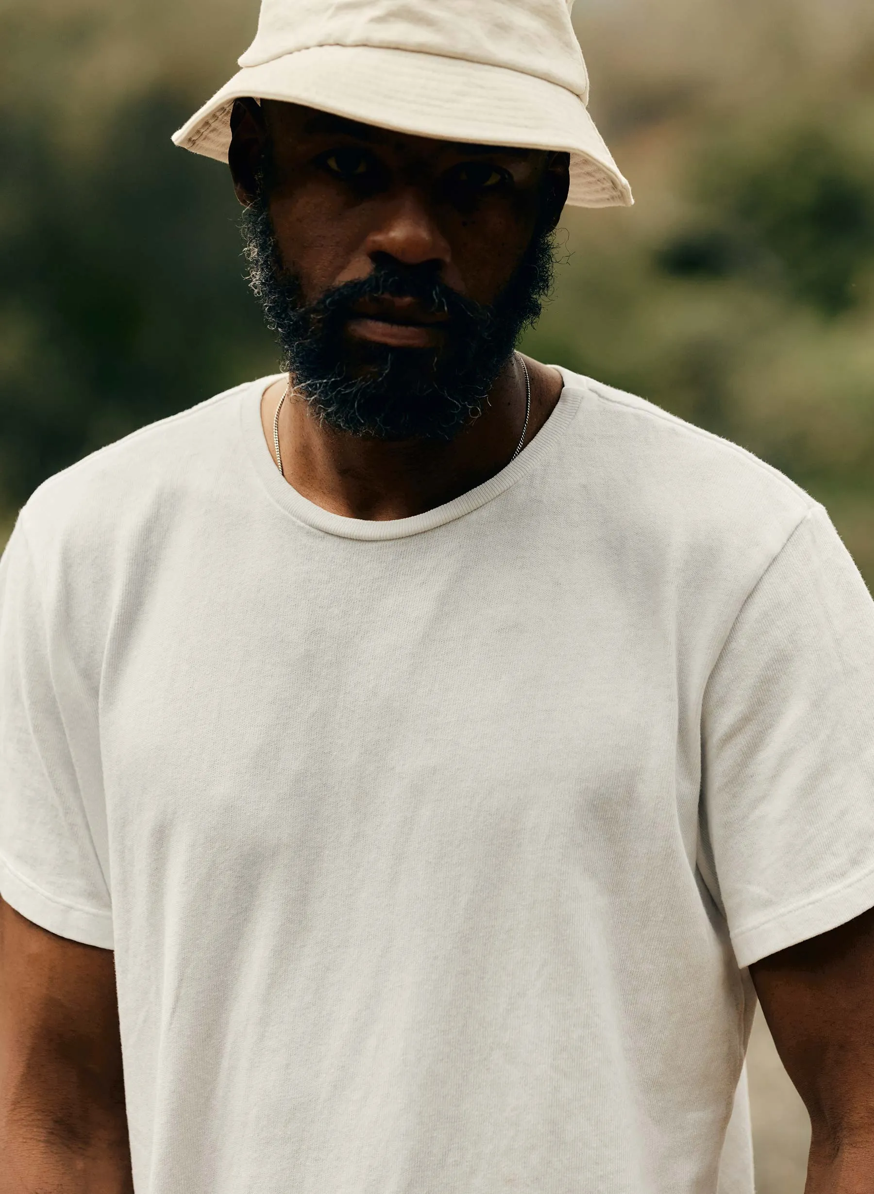 novel knit white crew sold by Imogene + Willie