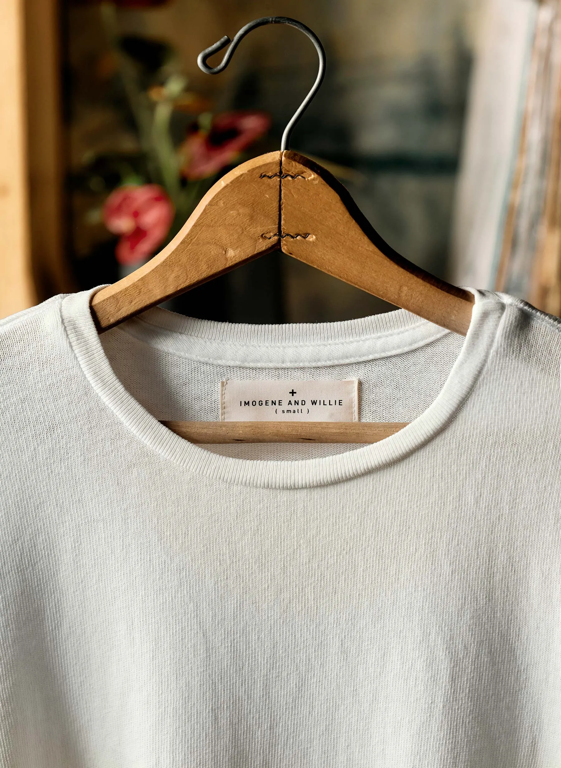 novel knit white crew sold by Imogene + Willie product image thumbnail 5