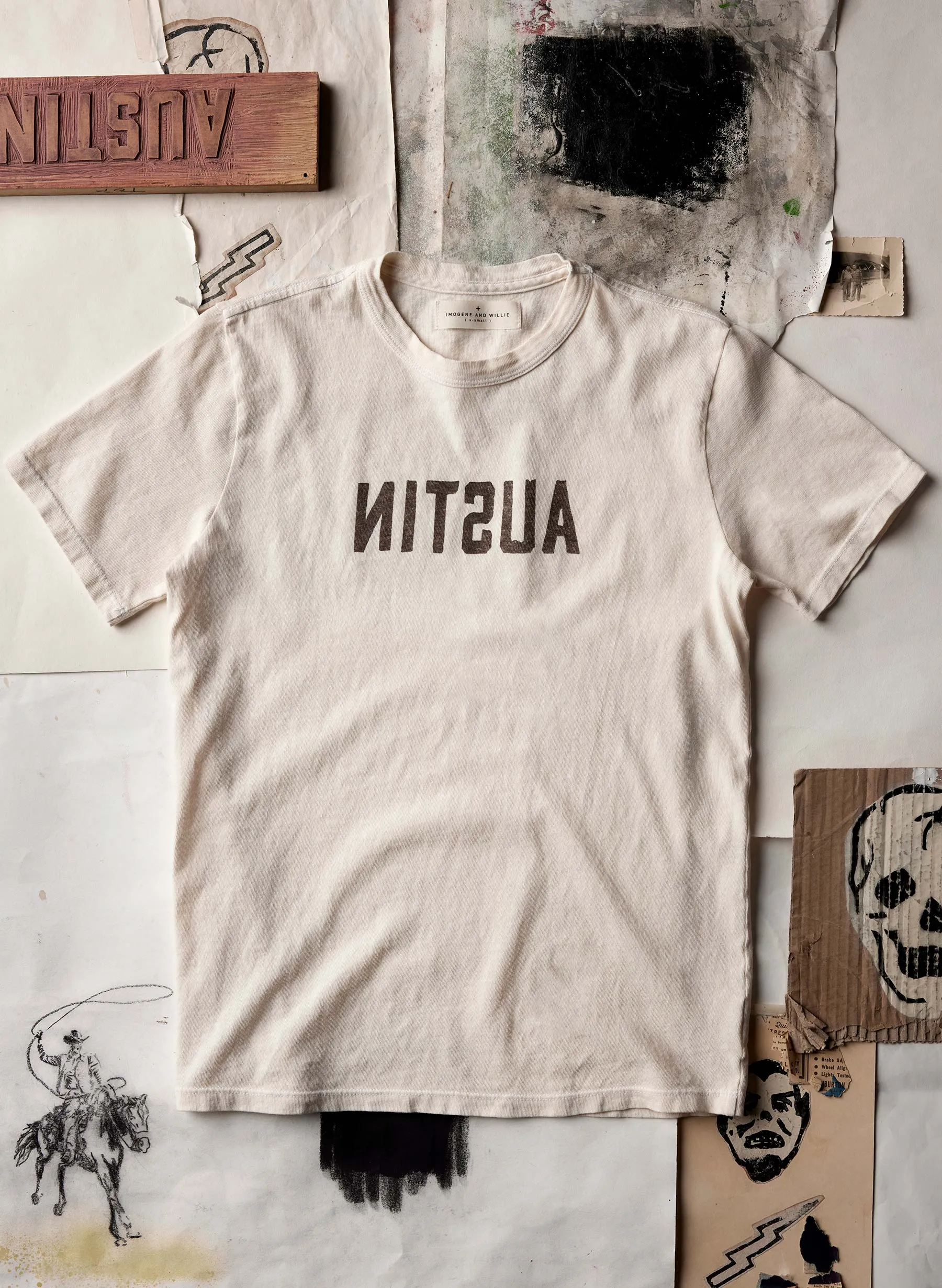 the "austin" tee in vintage white sold by Imogene + Willie product image thumbnail 5