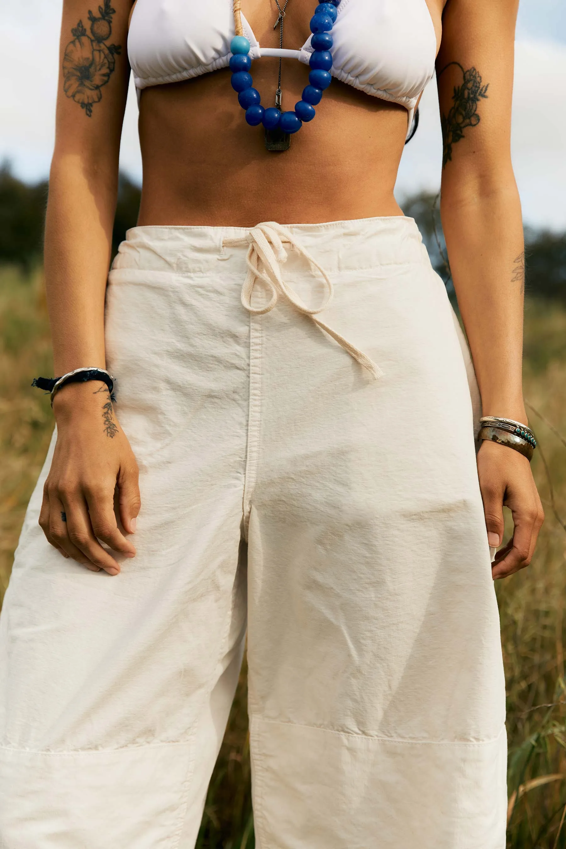 the flight pant in white ripstop sold by Imogene + Willie product image thumbnail 3