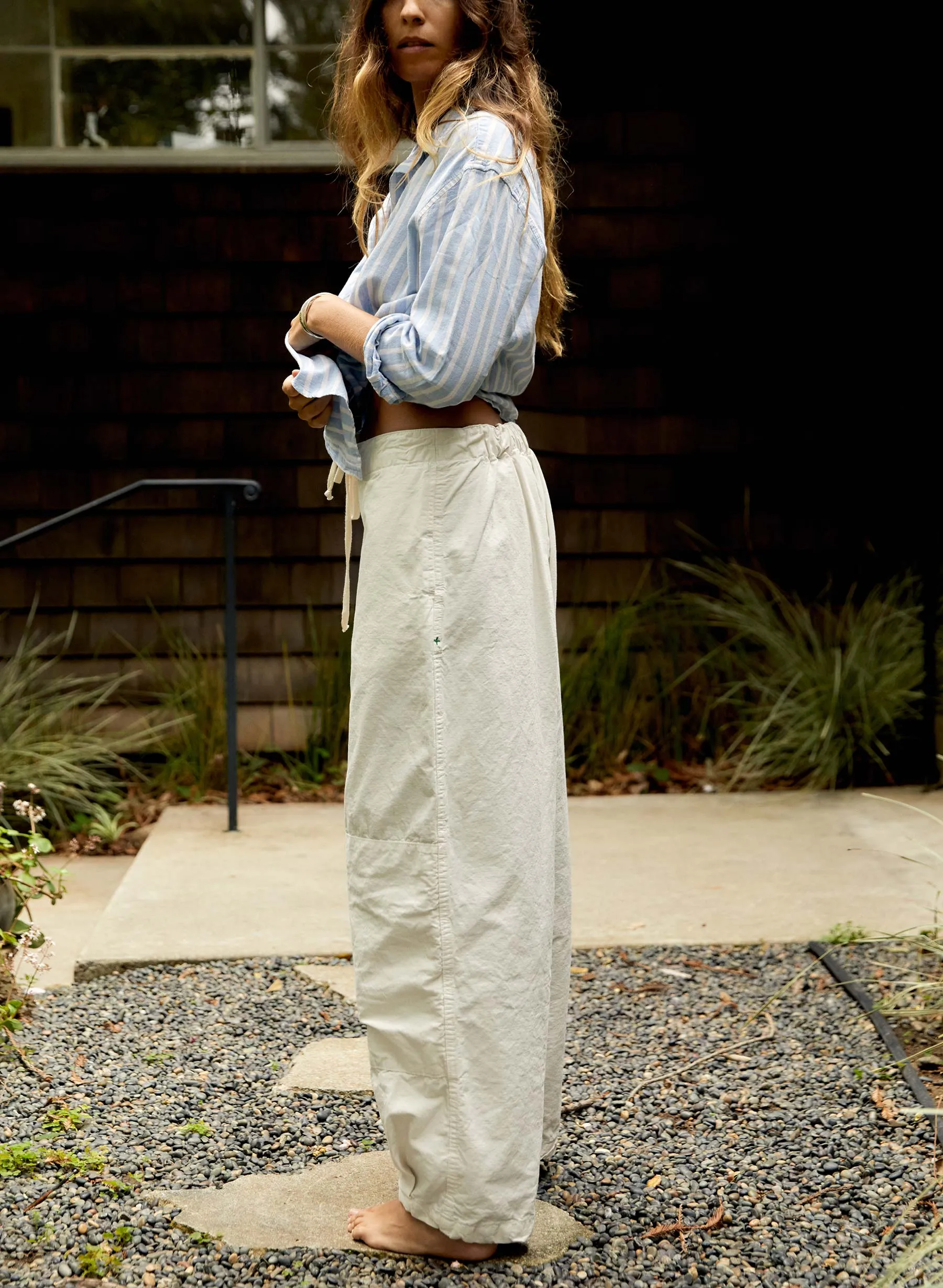 the flight pant in white ripstop sold by Imogene + Willie product image thumbnail 2