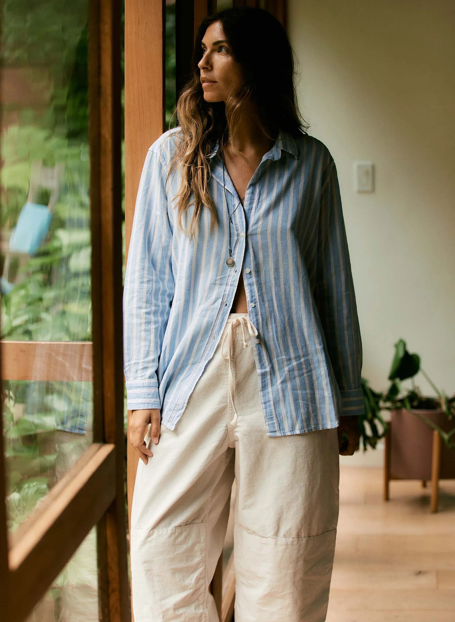 the flight pant in white ripstop sold by Imogene + Willie product image thumbnail 4