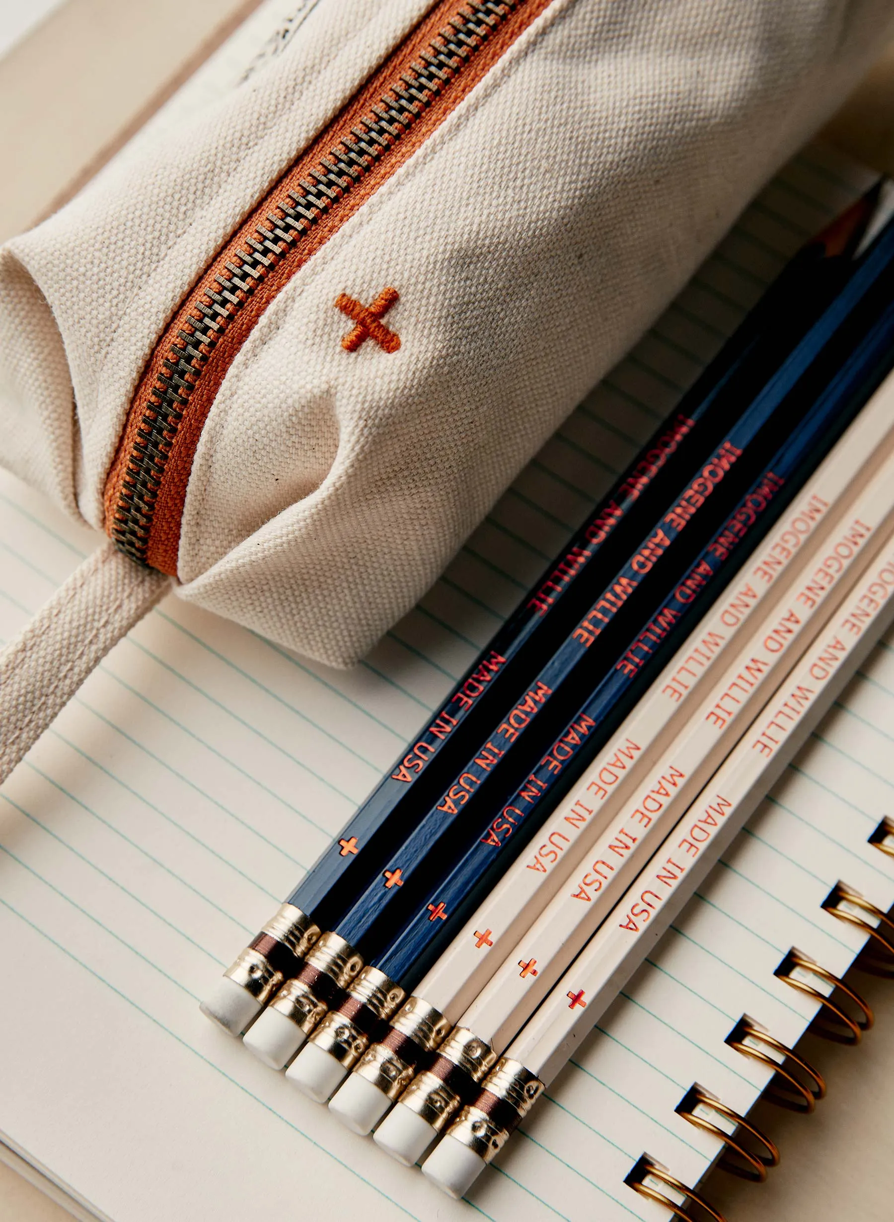 the i+w pencil bag in natural sold by Imogene + Willie product image thumbnail 5