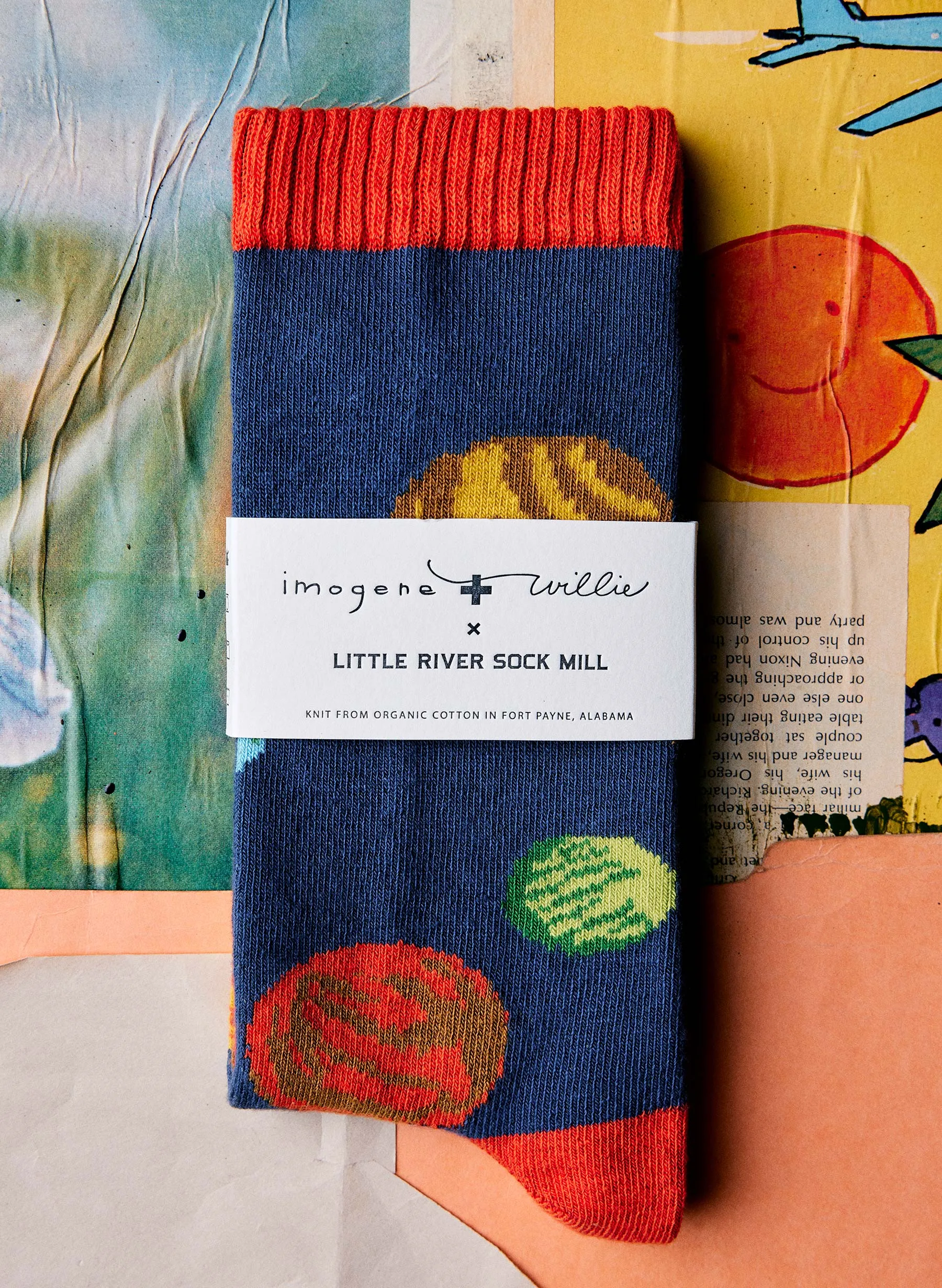 the "you are here" sock sold by Imogene + Willie product image thumbnail 3