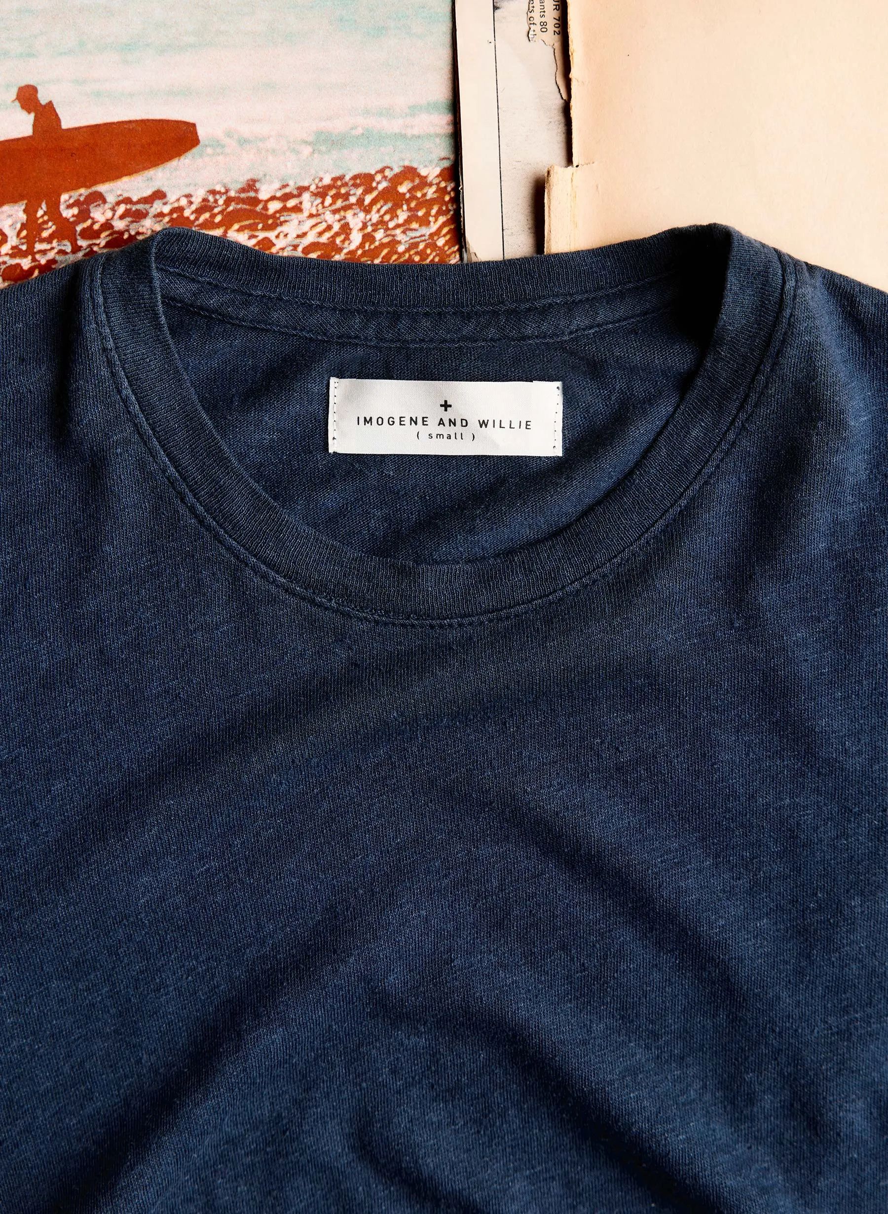 the cotton hemp tee in midnight sold by Imogene + Willie product image thumbnail 2