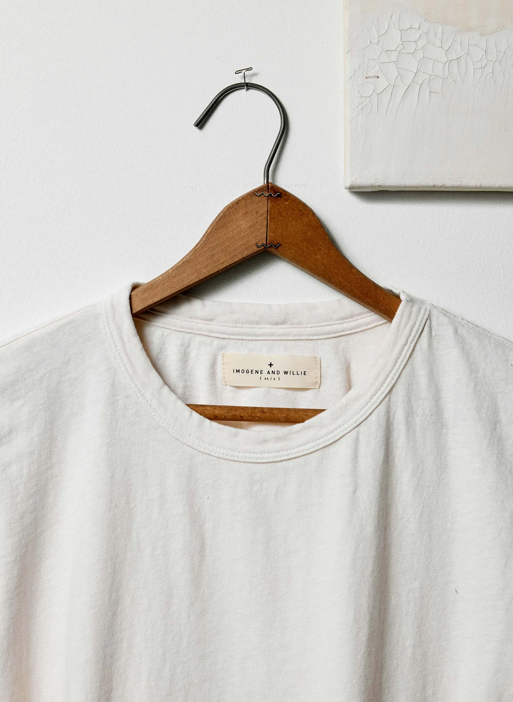 the drop tee in vintage white sold by Imogene + Willie product image thumbnail 2