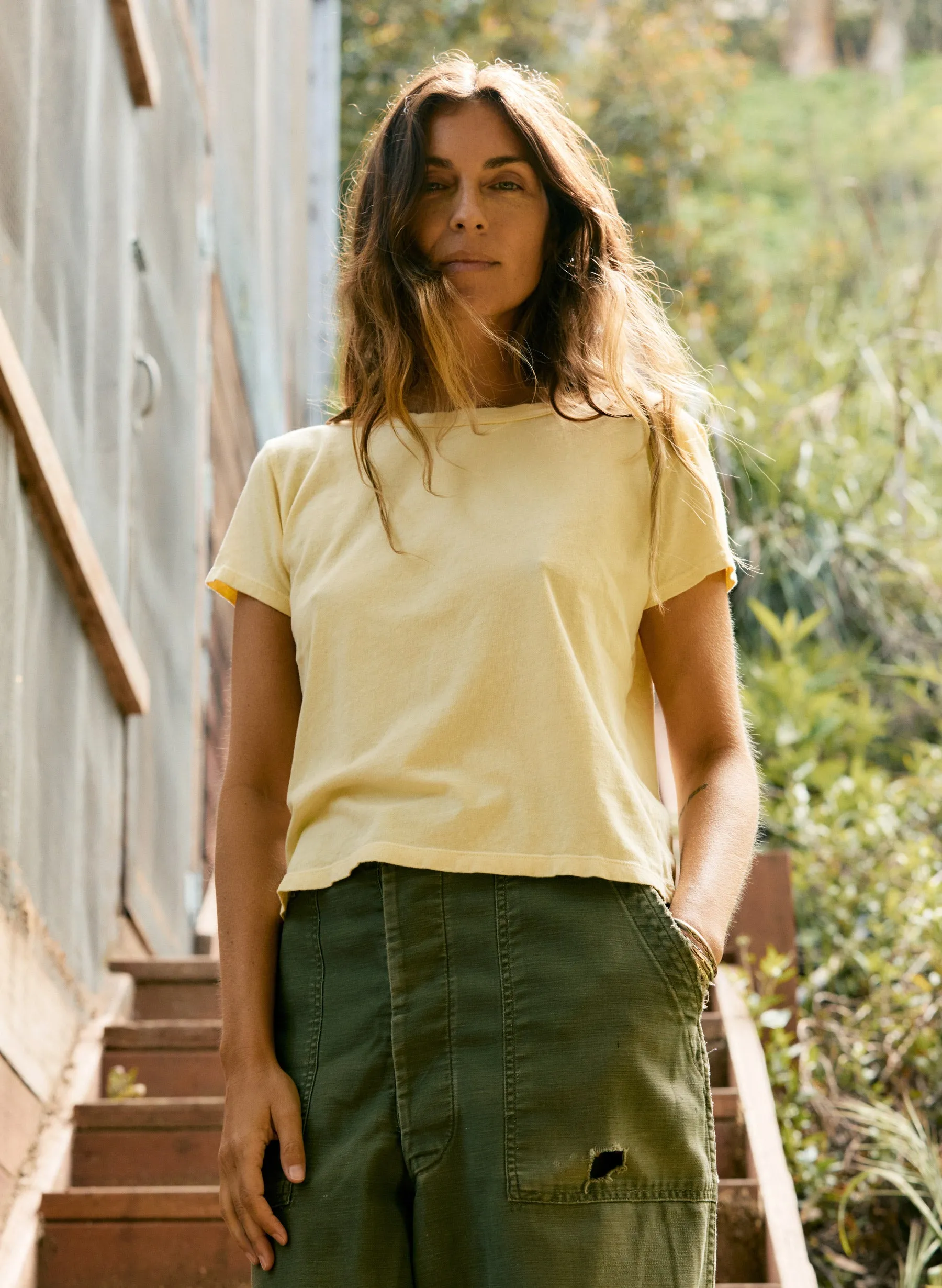 drop tee in yellow sold by Imogene + Willie product image thumbnail 4