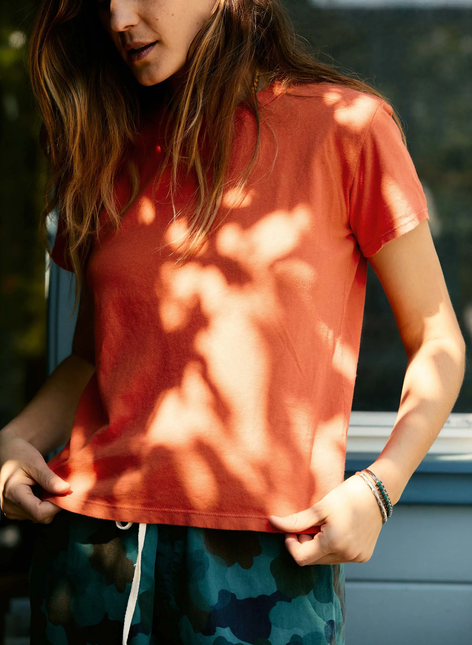 drop tee in poppy sold by Imogene + Willie product image thumbnail 3
